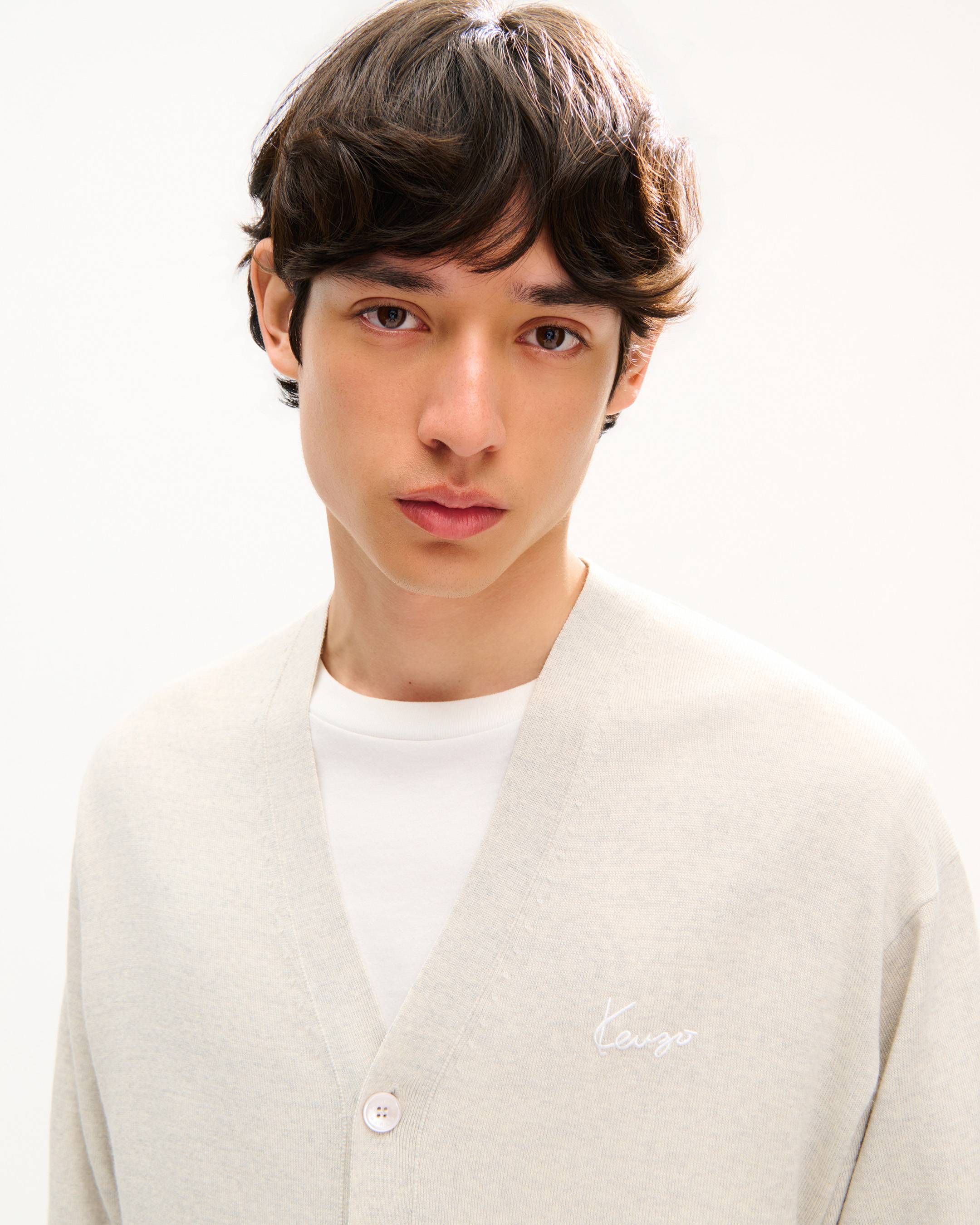 Cardigan brod&eacute; 'KENZO Signature' en laine m&eacute;rinos