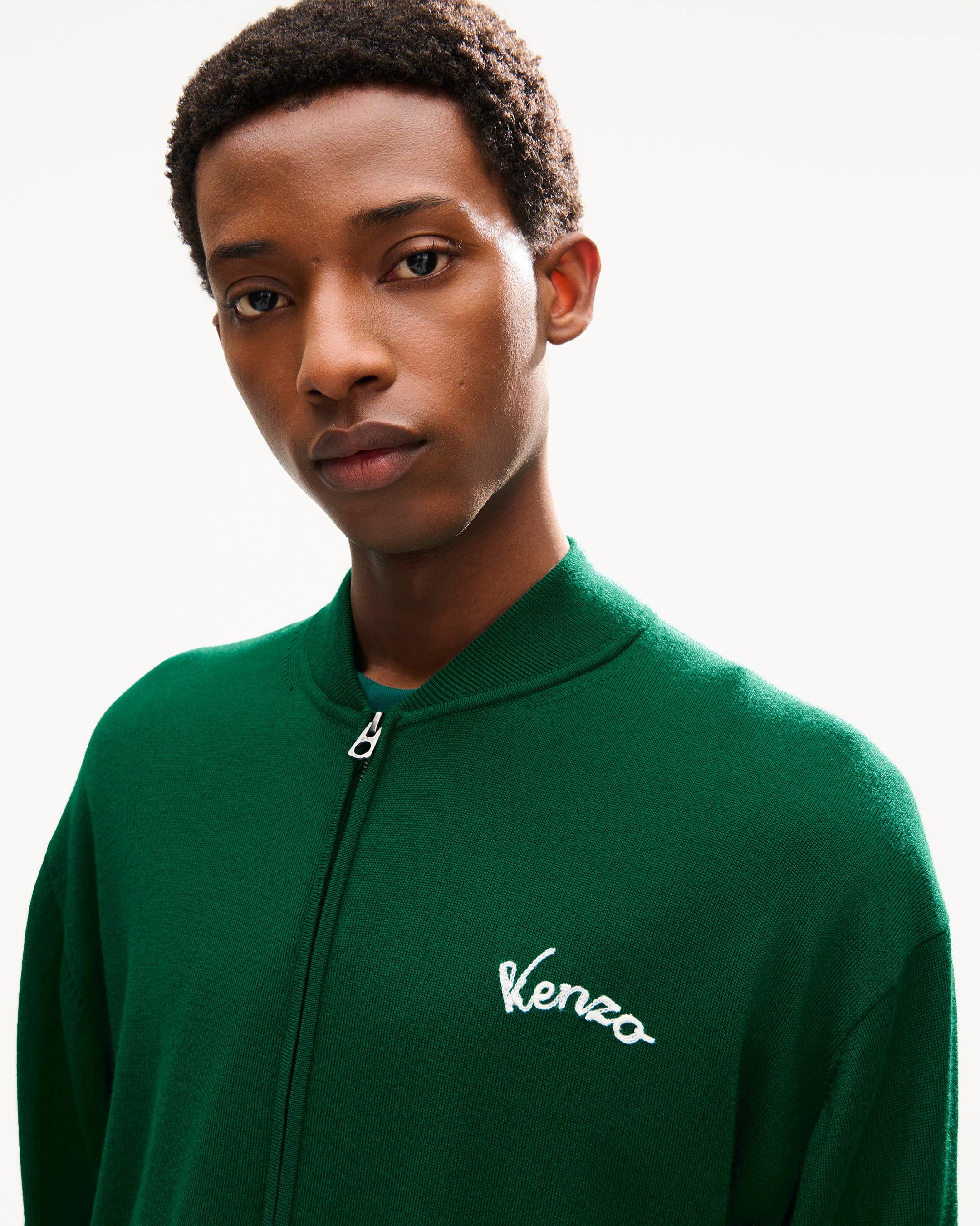 C&aacute;rdigan de lana con cremallera 'KENZO Eiffel Tower Design'