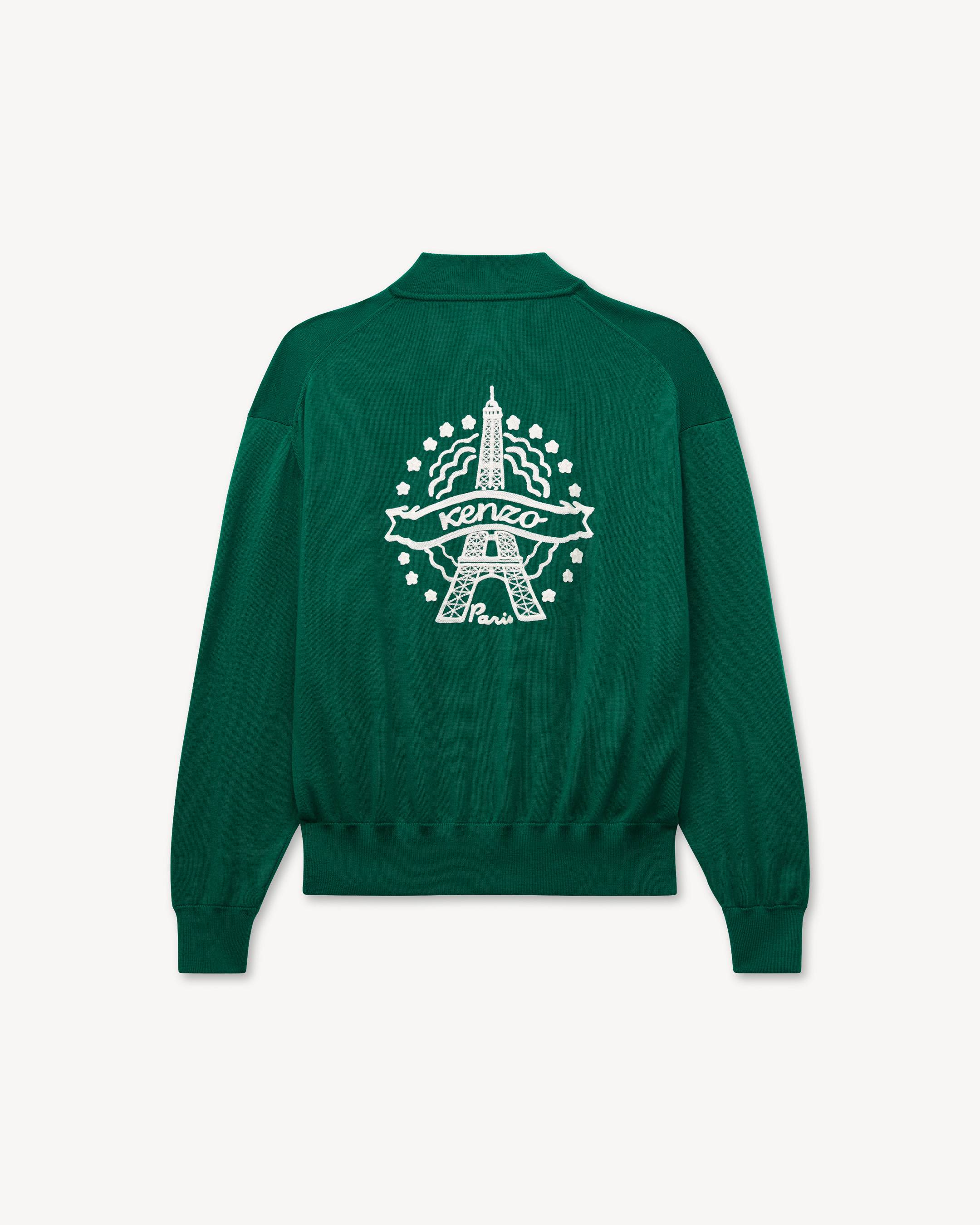 C&aacute;rdigan de lana con cremallera 'KENZO Eiffel Tower Design'