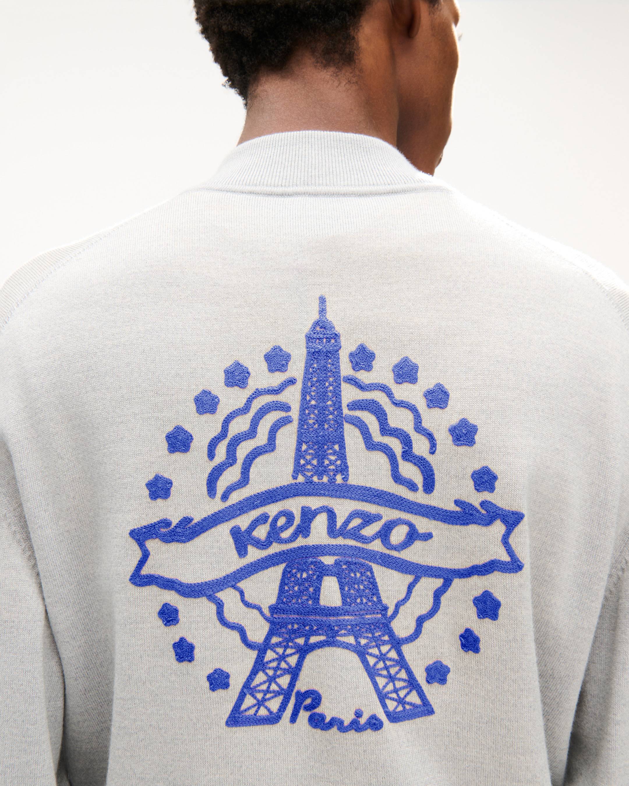 C&aacute;rdigan de lana con cremallera 'KENZO Eiffel Tower Design'