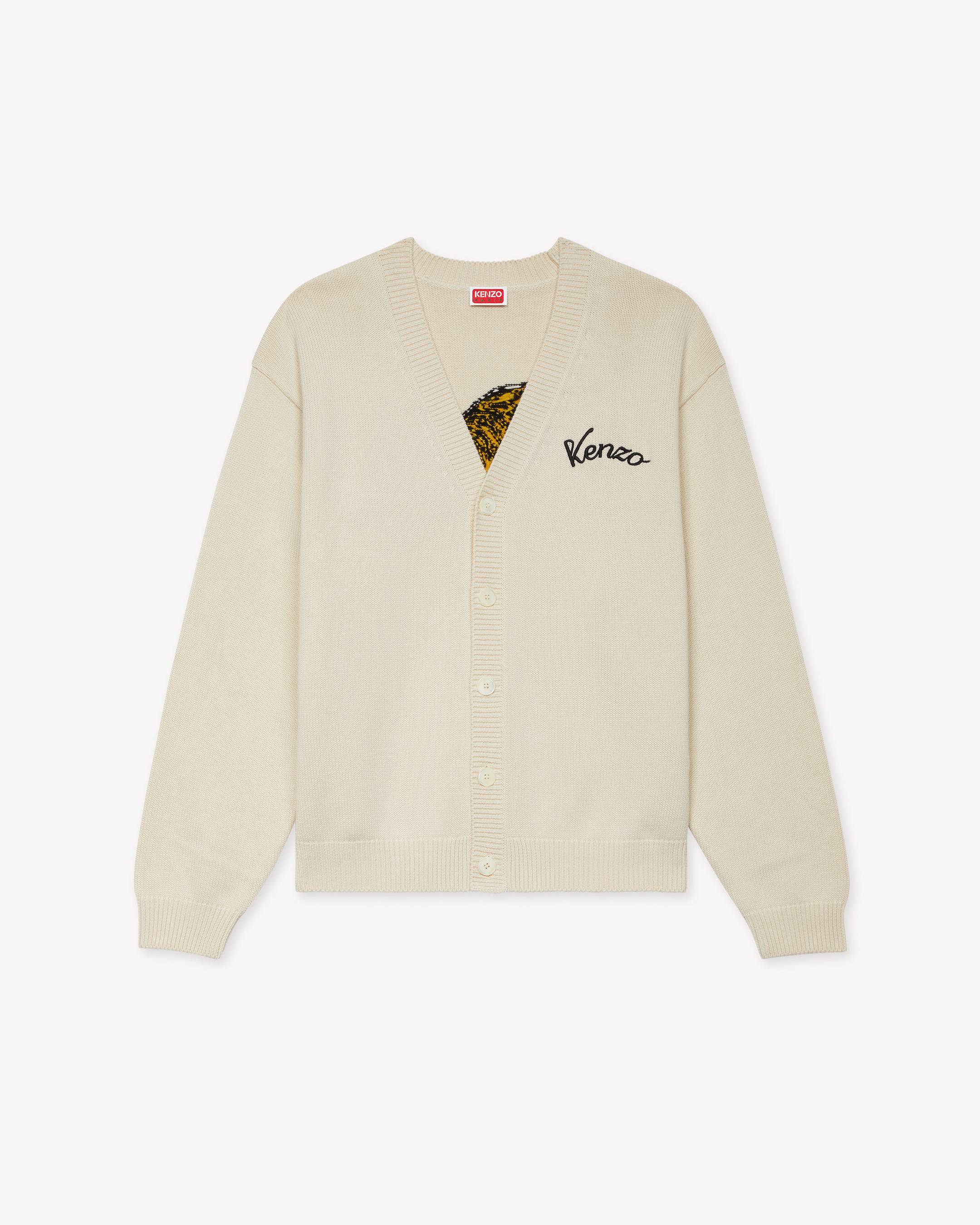 'KENZO Jumping Tiger' cardigan in wool cotton