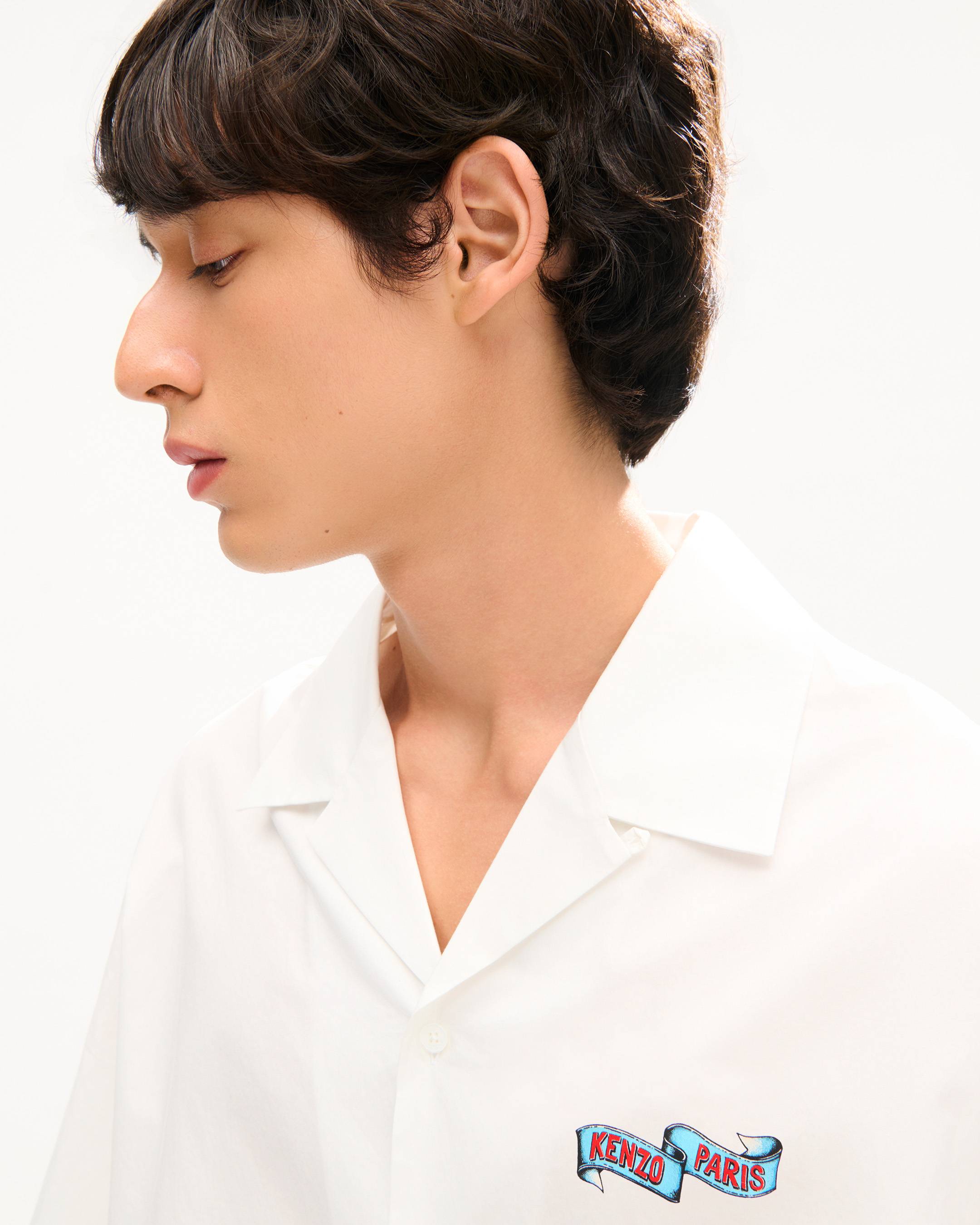 KENZO Jumping Tiger' haiwaiian short sleeve shirt in cotton poplin