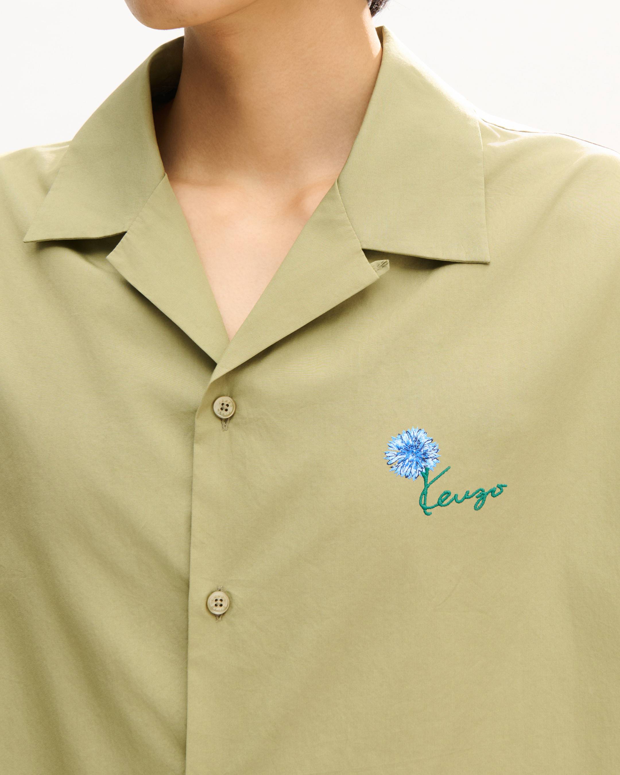 KENZO Tulip' hawaiian short sleeve shirt in cotton poplin | Men's