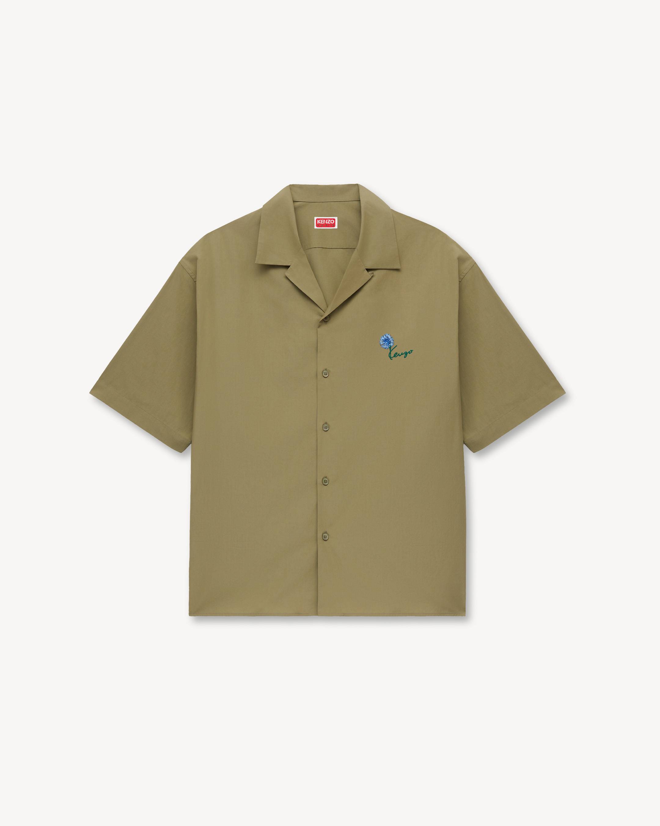 Chemise hawa&iuml;enne &agrave; manches courtes 'KENZO Tulip' en popeline de coton