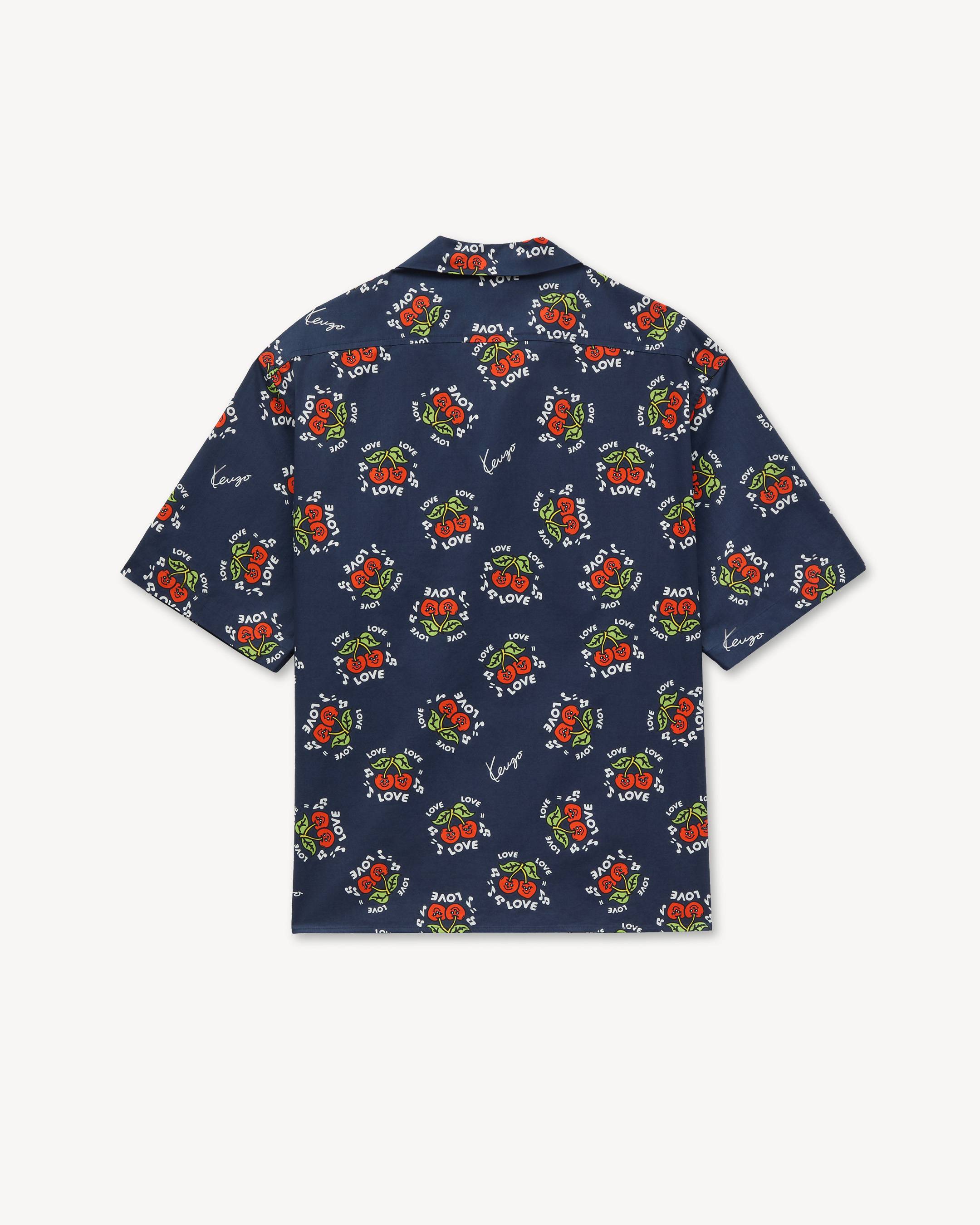 KENZO Loves' hawaiian short sleeve shirt in cotton poplin | Men's