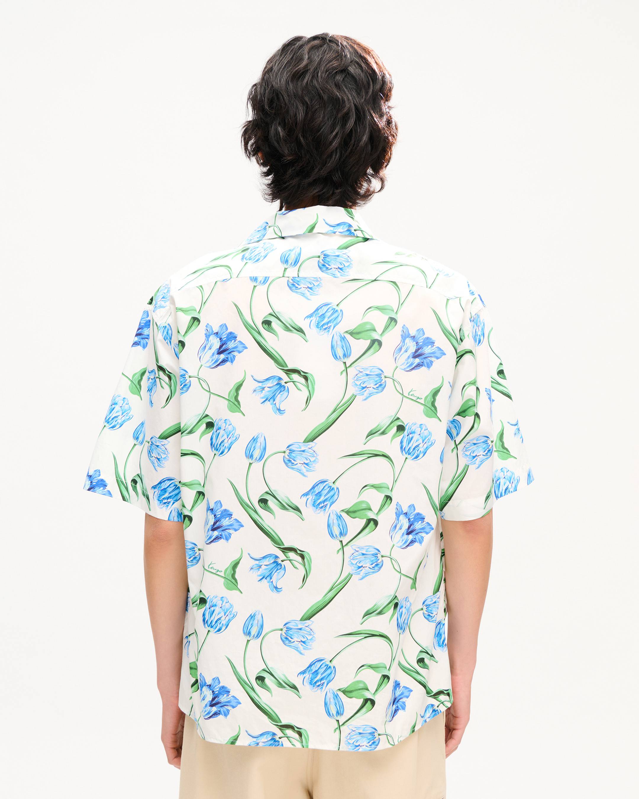 KENZO Tulip' hawaiian short sleeve shirt in cotton | Men's | KENZO