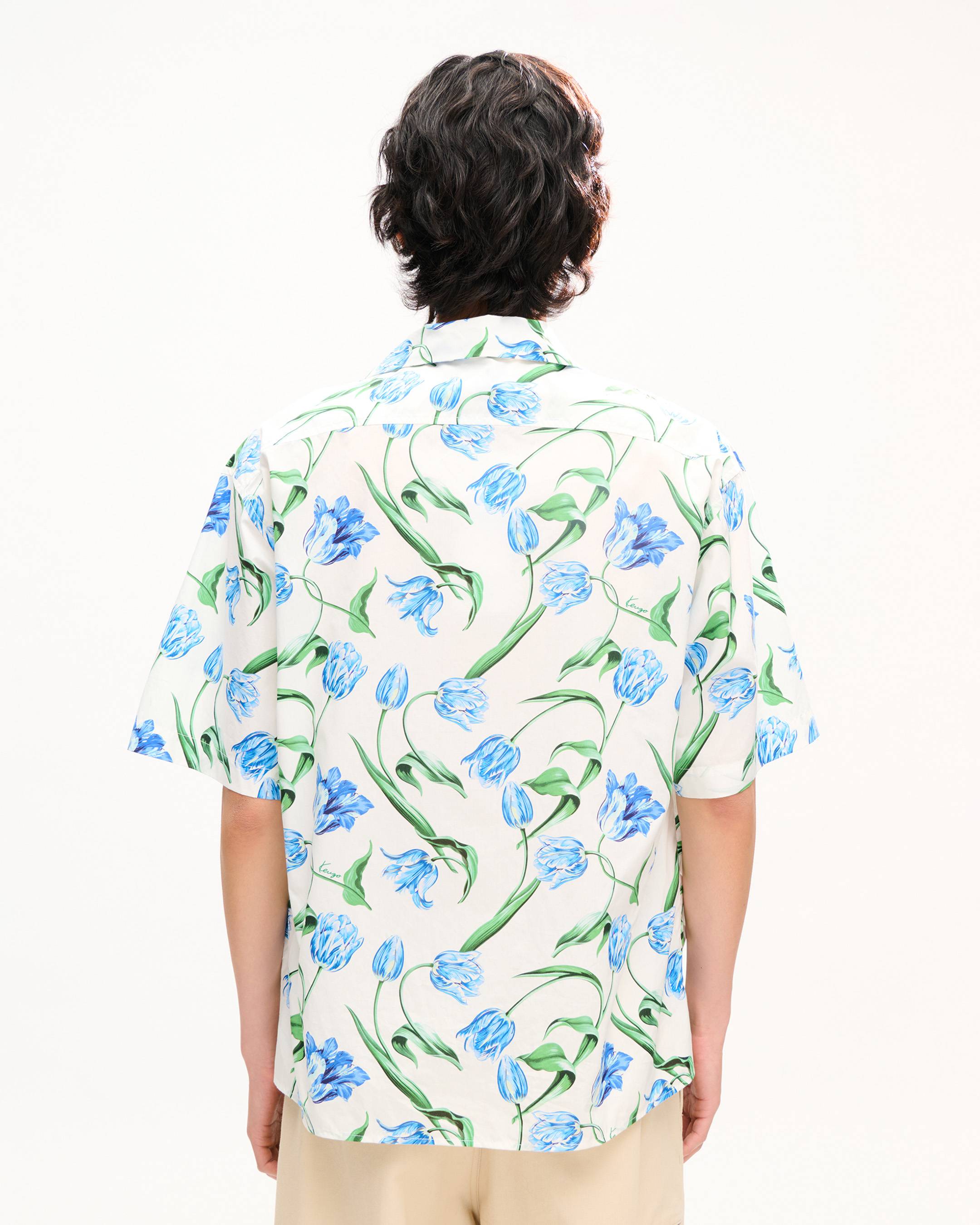 Camicia hawaiana a maniche corte in cotone 'KENZO Tulip'