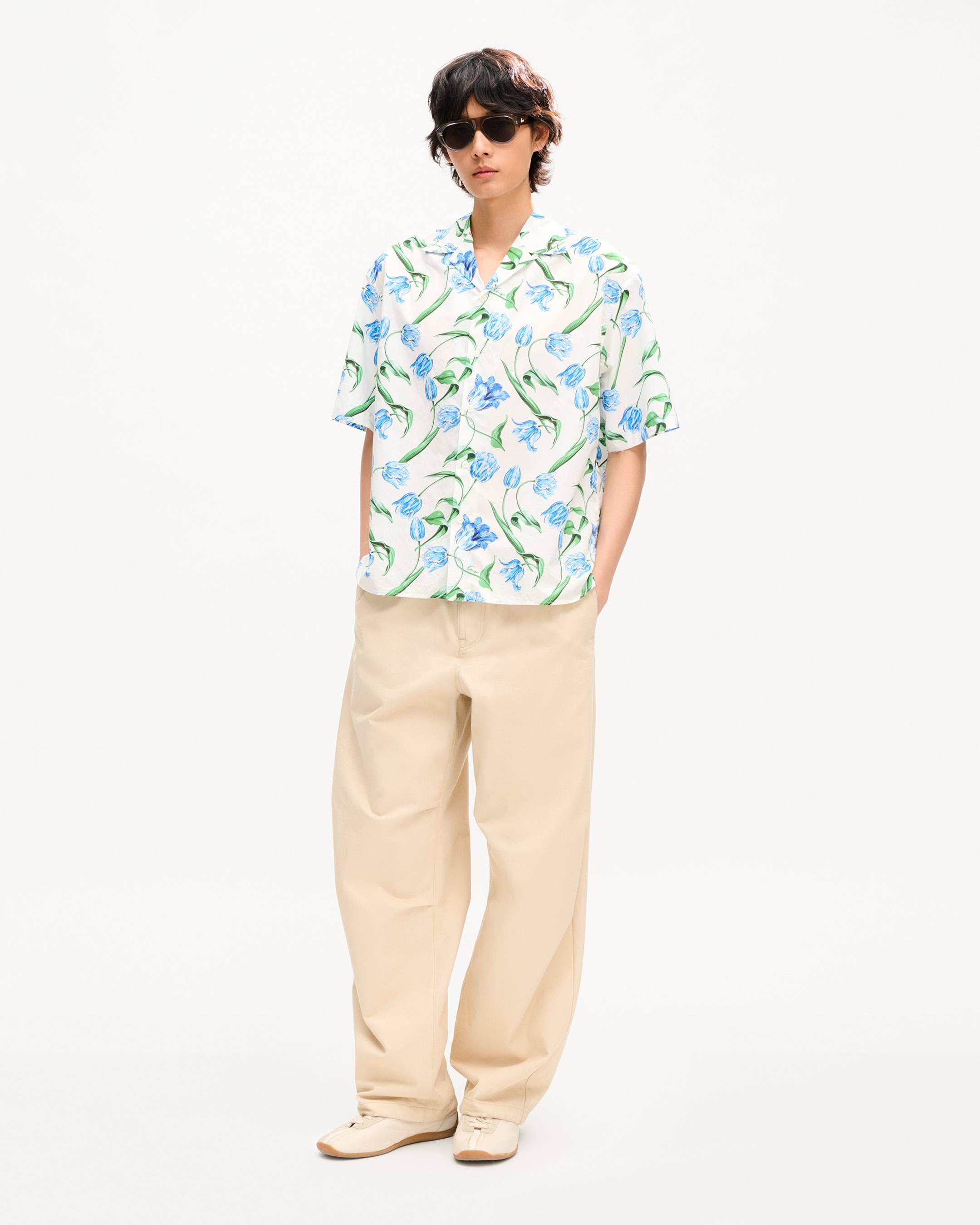 KENZO Tulip' hawaiian short sleeve shirt in cotton | Men's | KENZO