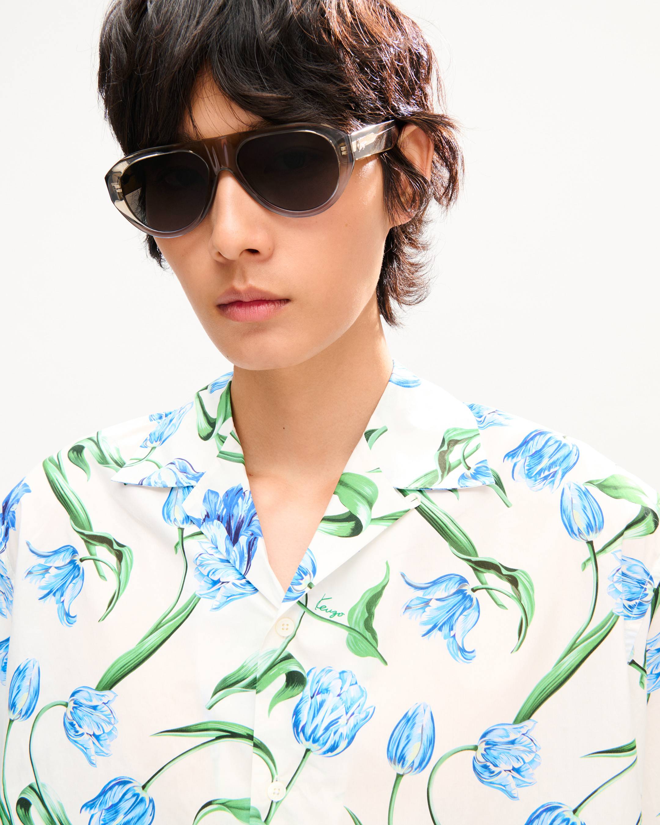 KENZO Tulip' hawaiian short sleeve shirt in cotton | Men's | KENZO