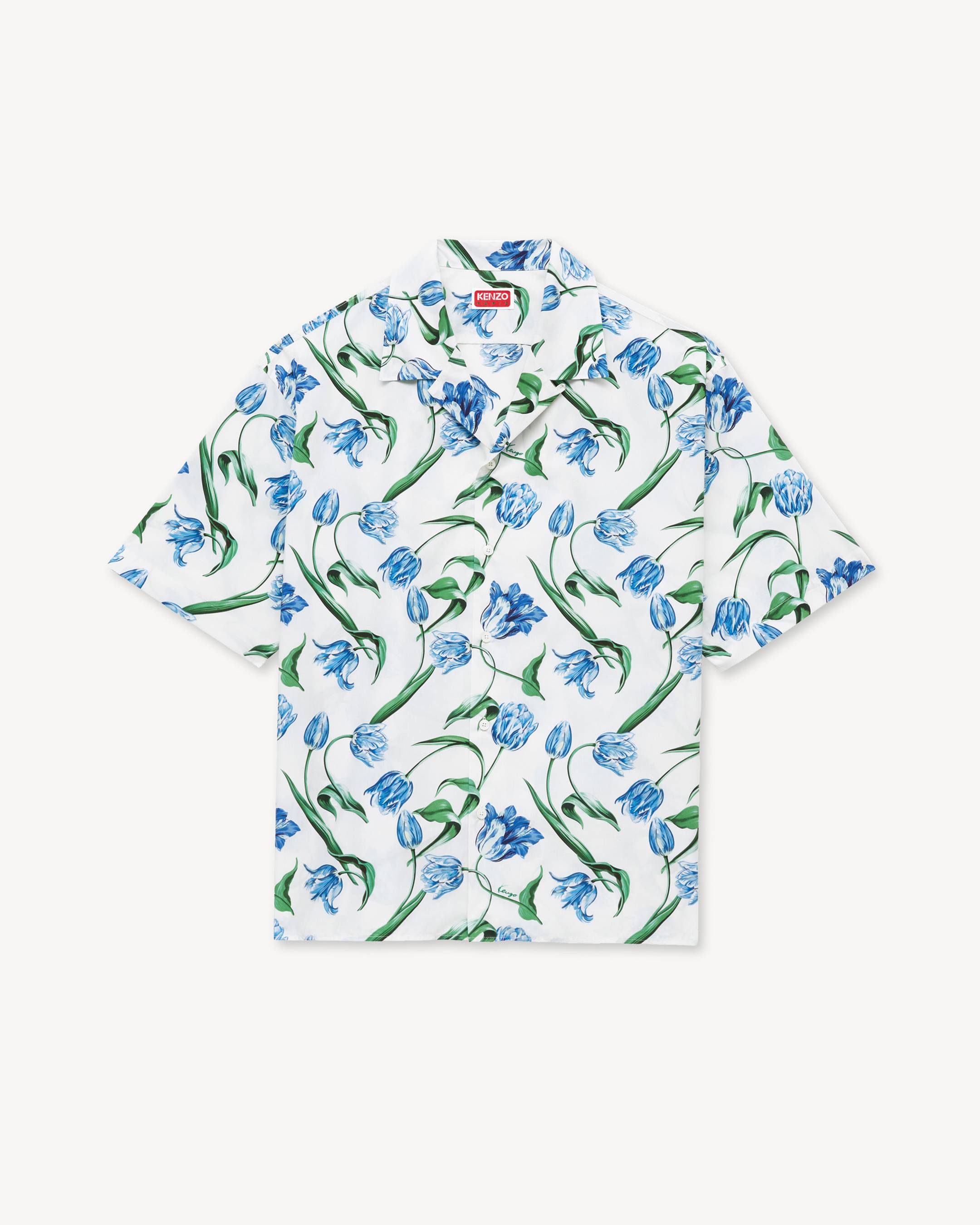 KENZO Tulip' hawaiian short sleeve shirt in cotton | Men's | KENZO