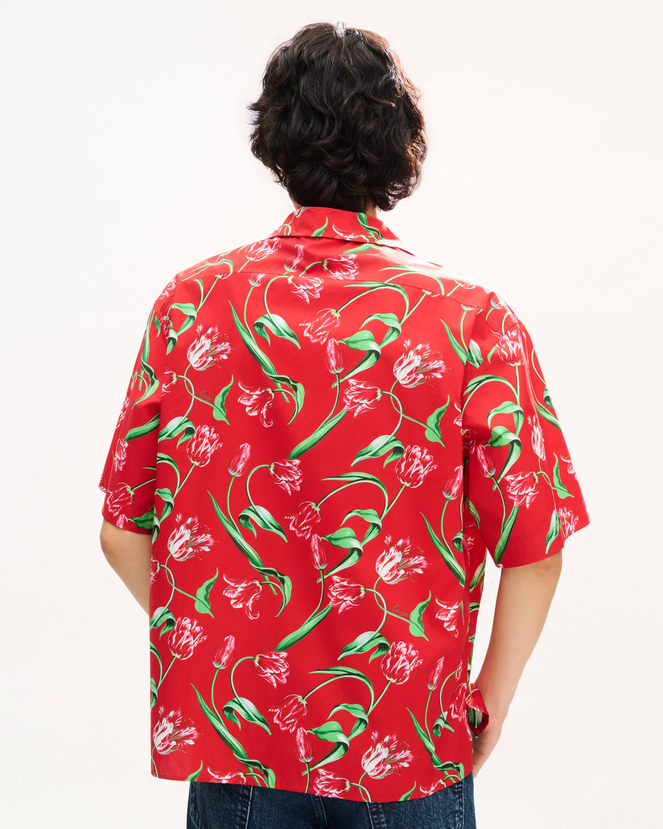 Chemise hawa&iuml;enne &agrave; manches courtes 'KENZO Tulip' en coton
