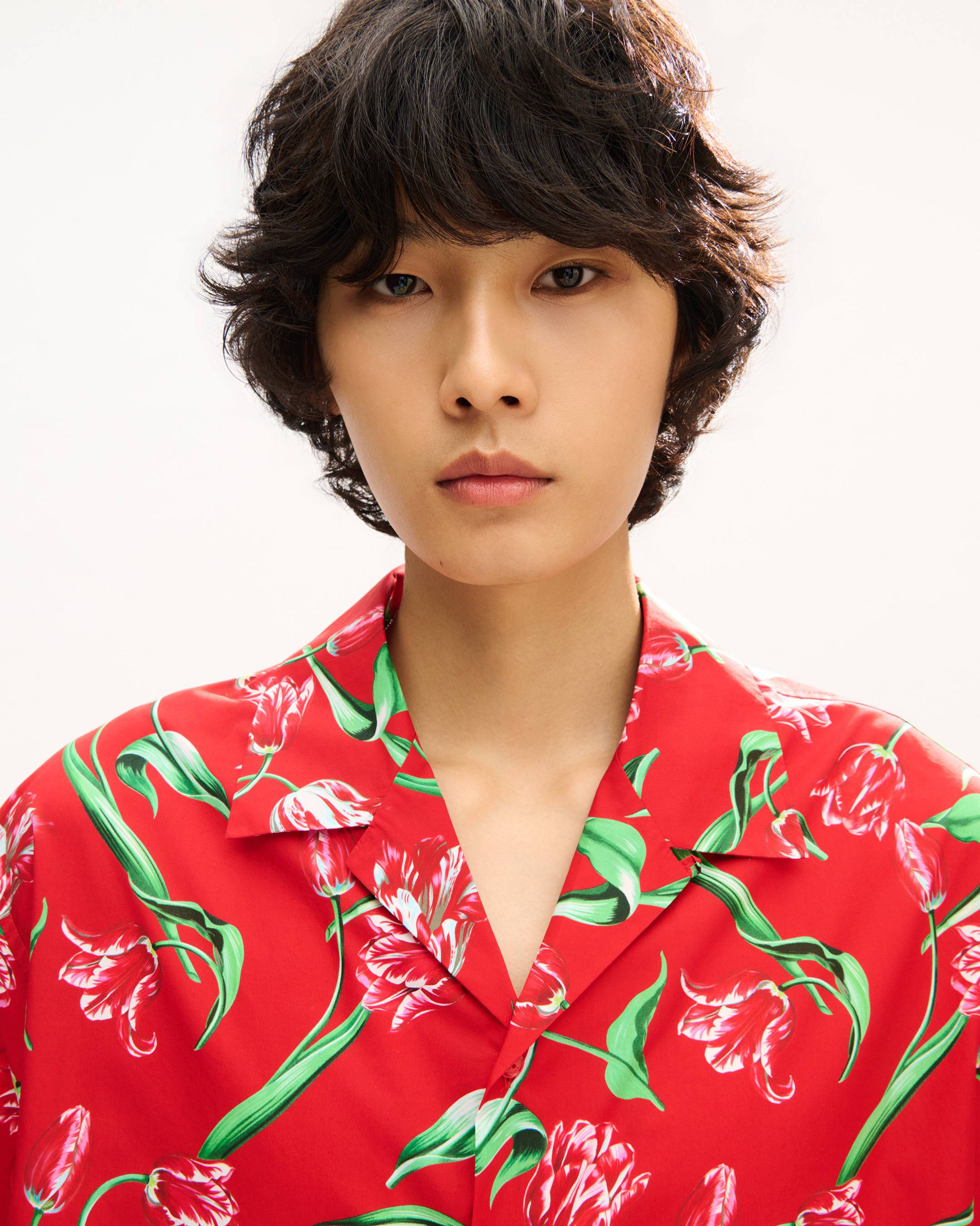 Chemise hawa&iuml;enne &agrave; manches courtes 'KENZO Tulip' en coton