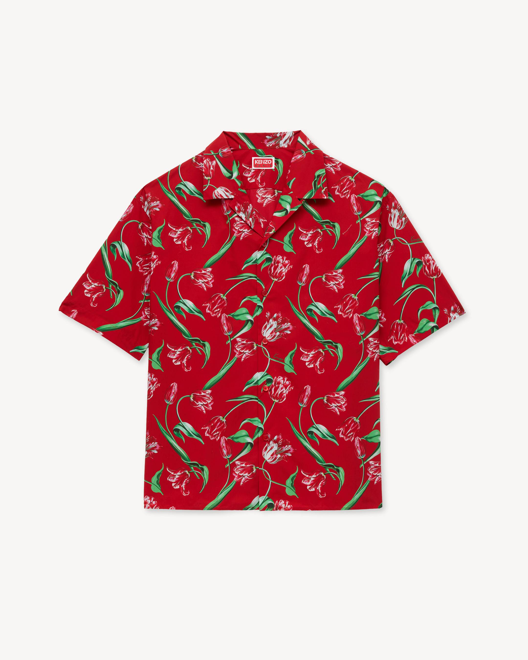 Chemise hawa&iuml;enne &agrave; manches courtes 'KENZO Tulip' en coton