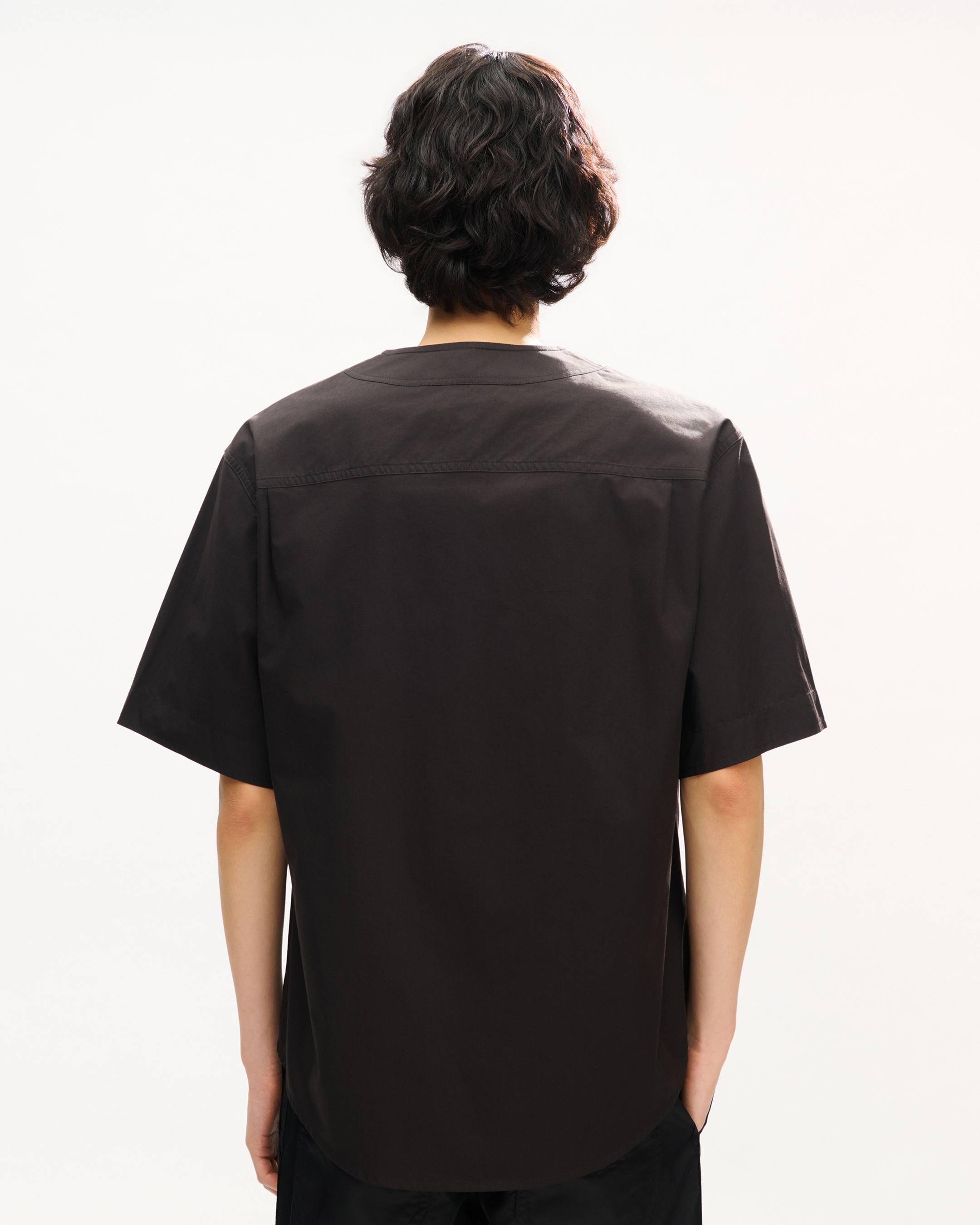 Chemise baseball &agrave; manches courtes 'KENZO Signature' en popeline de coton