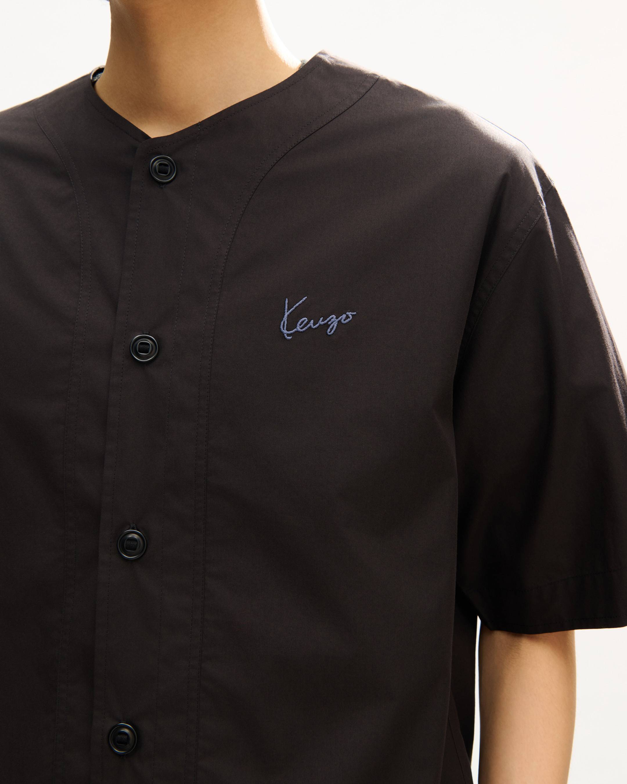 Chemise baseball &agrave; manches courtes 'KENZO Signature' en popeline de coton