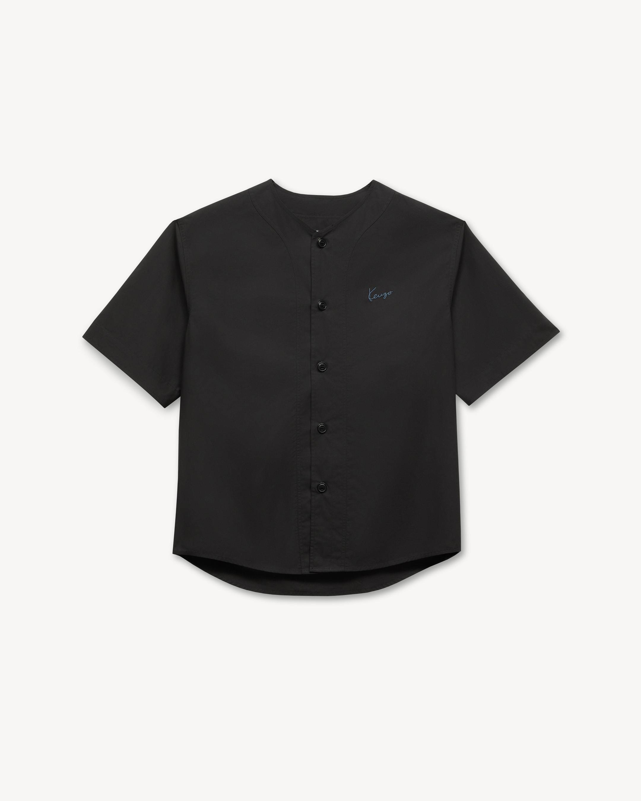 Chemise baseball &agrave; manches courtes 'KENZO Signature' en popeline de coton