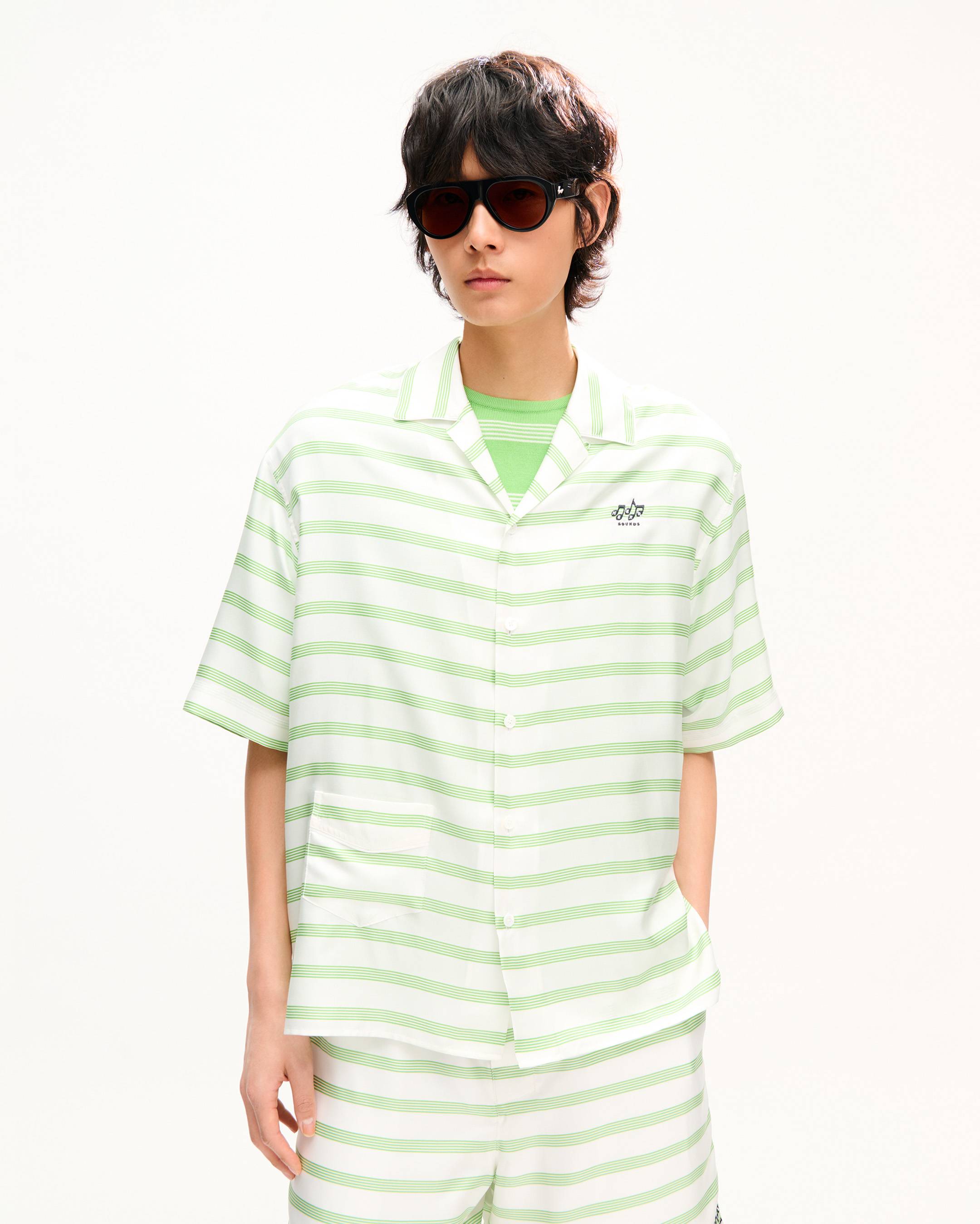'KENZO Sounds' hawaiian short sleeve shirt in slik