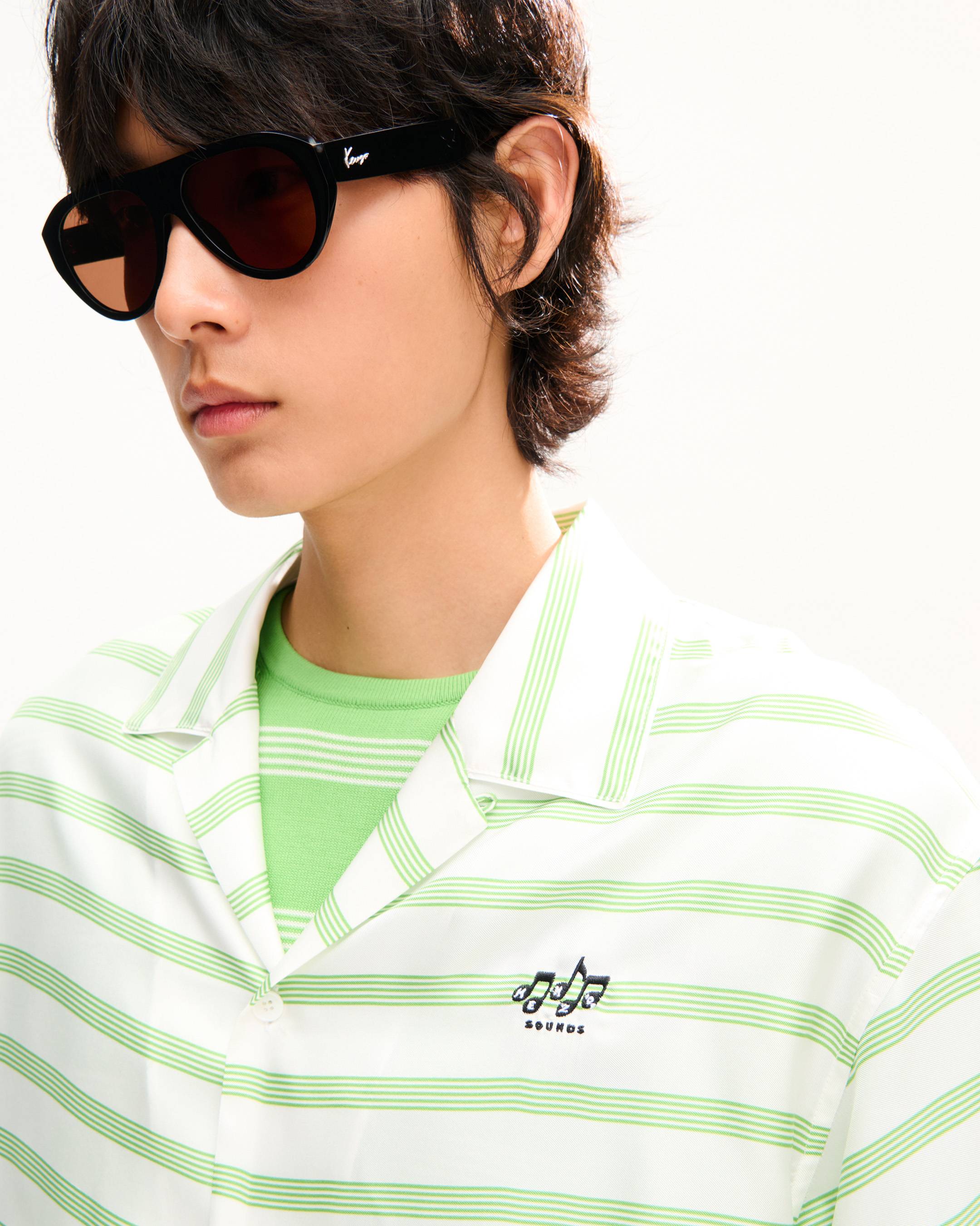 'KENZO Sounds' hawaiian short sleeve shirt in slik