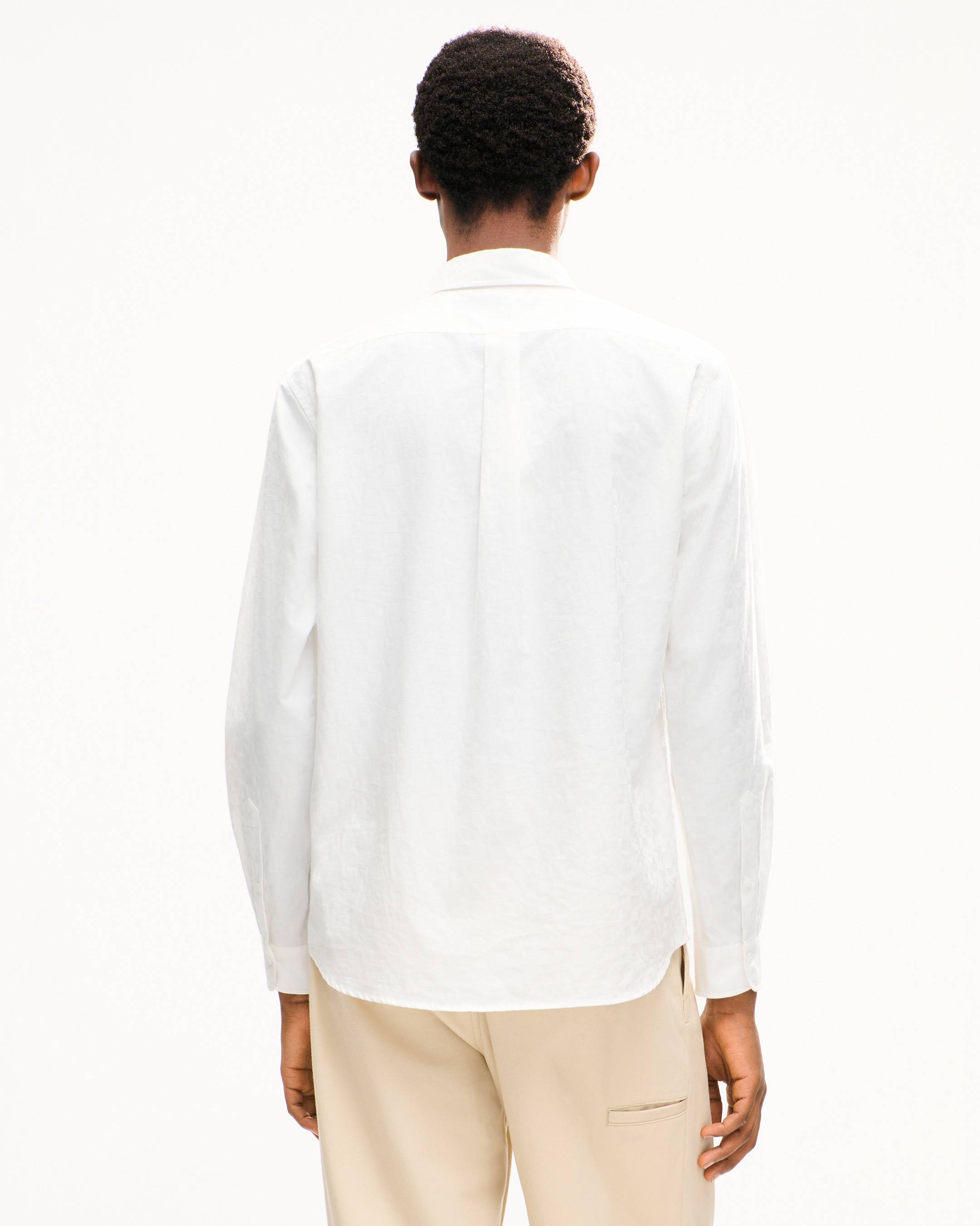 'Kenzogram' casual shirt in jacquard cotton twill
