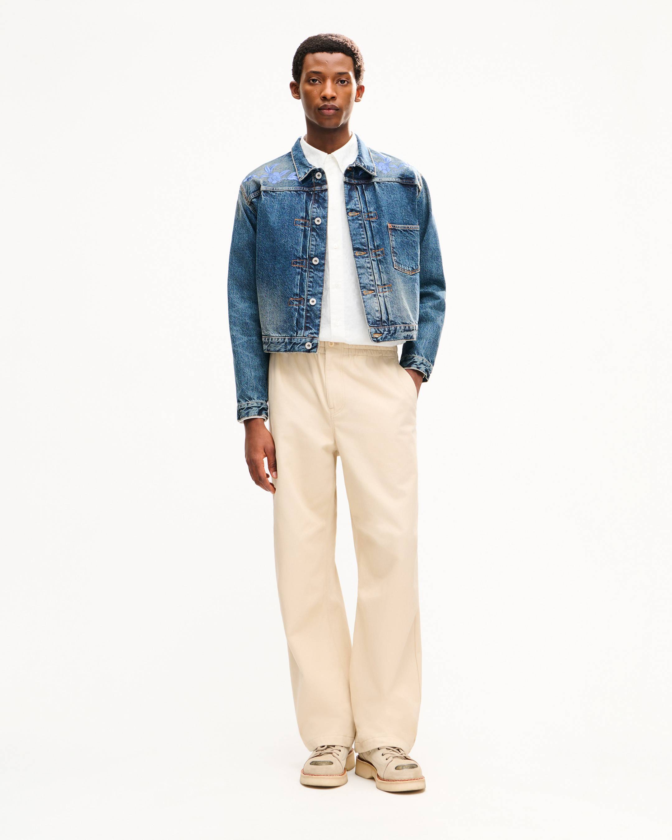 'Kenzogram' casual shirt in jacquard cotton twill
