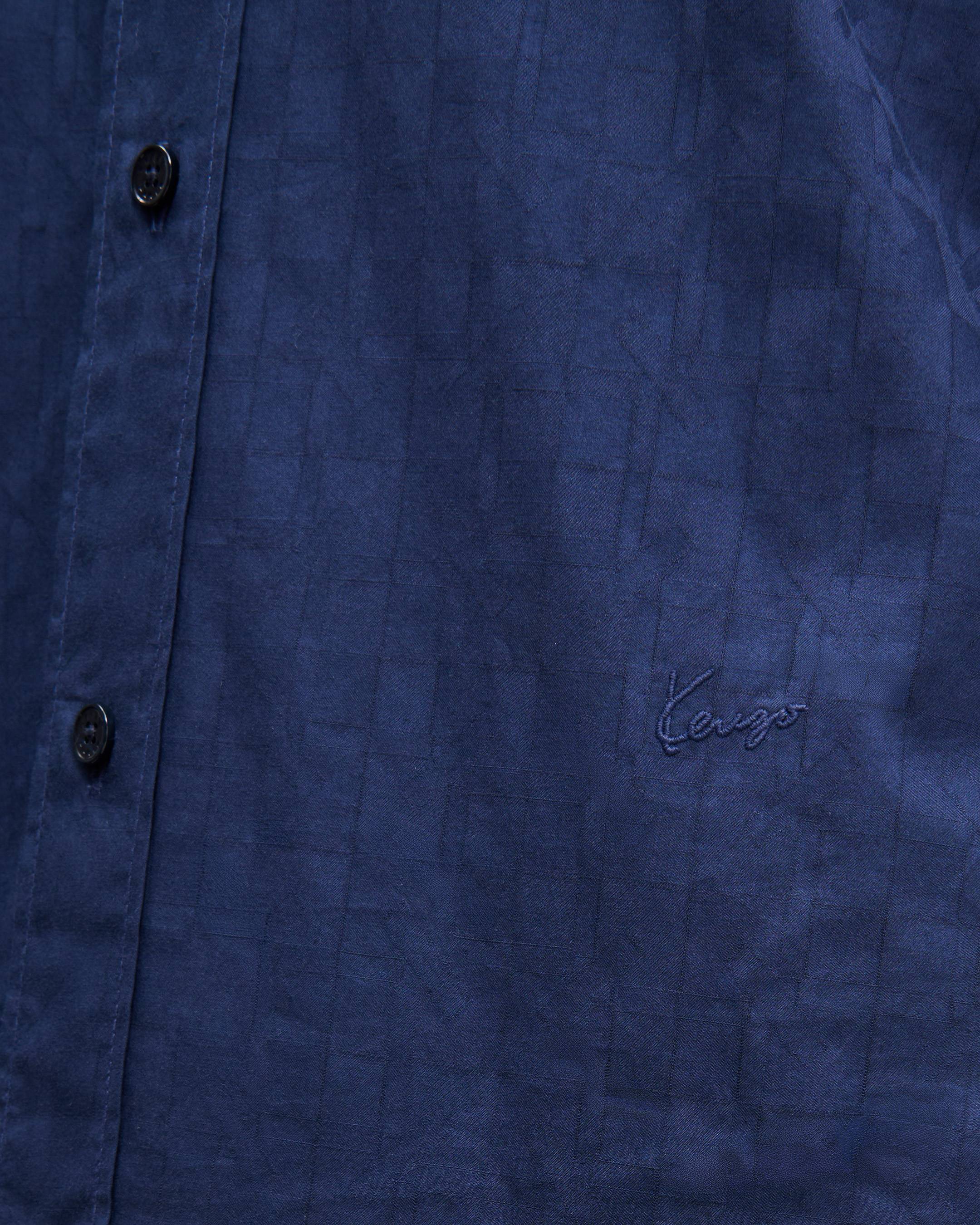 'Kenzogram' casual shirt in jacquard cotton twill