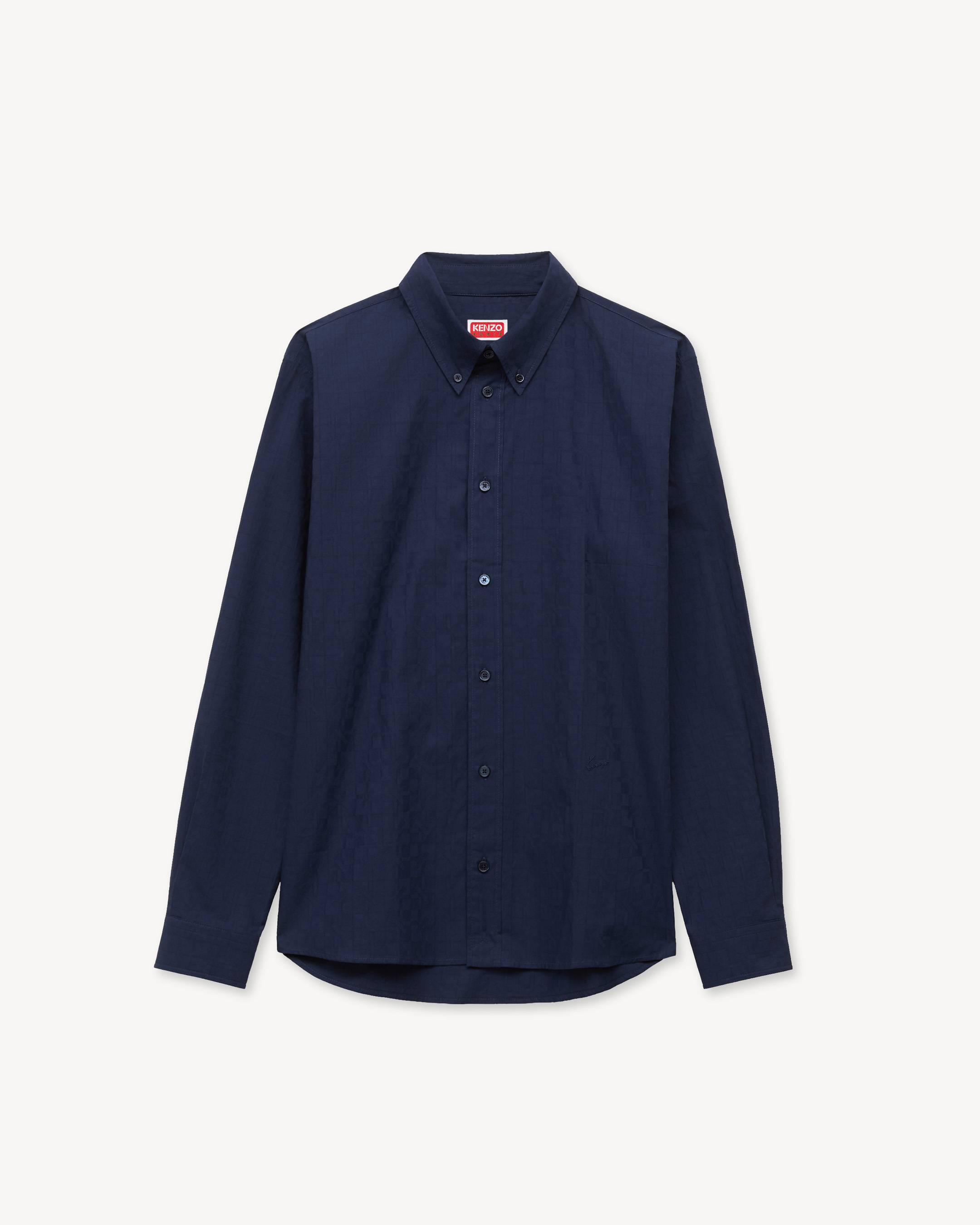 'Kenzogram' casual shirt in jacquard cotton twill