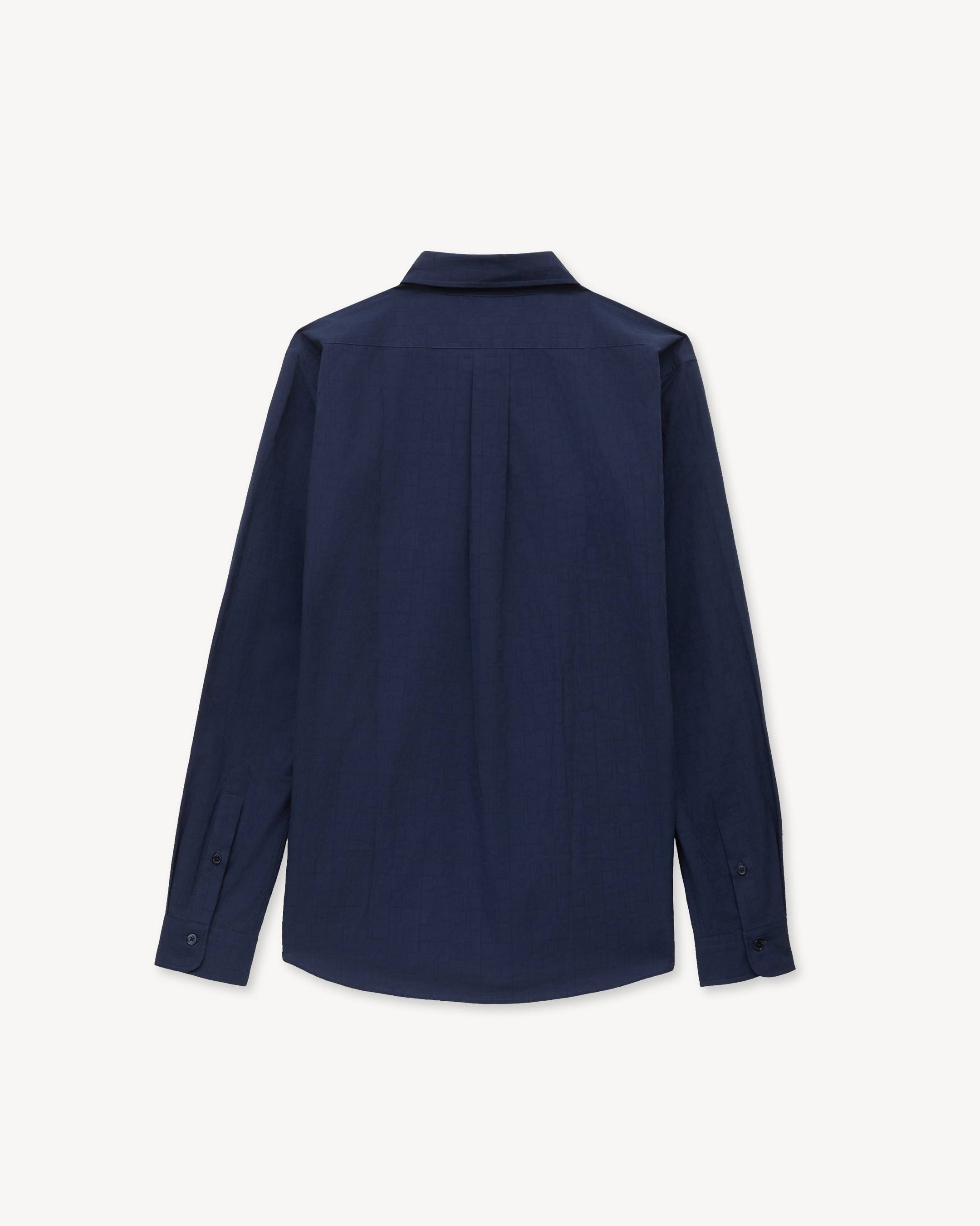 'Kenzogram' casual shirt in jacquard cotton twill
