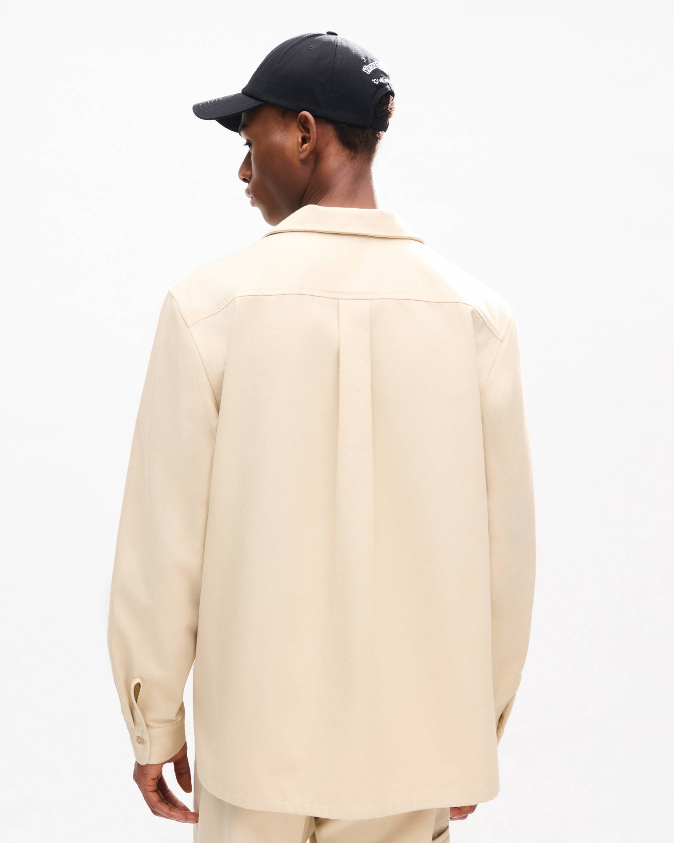 KENZO Signature' オーバーサイズ シャツ イン ヘリンボーン コットン