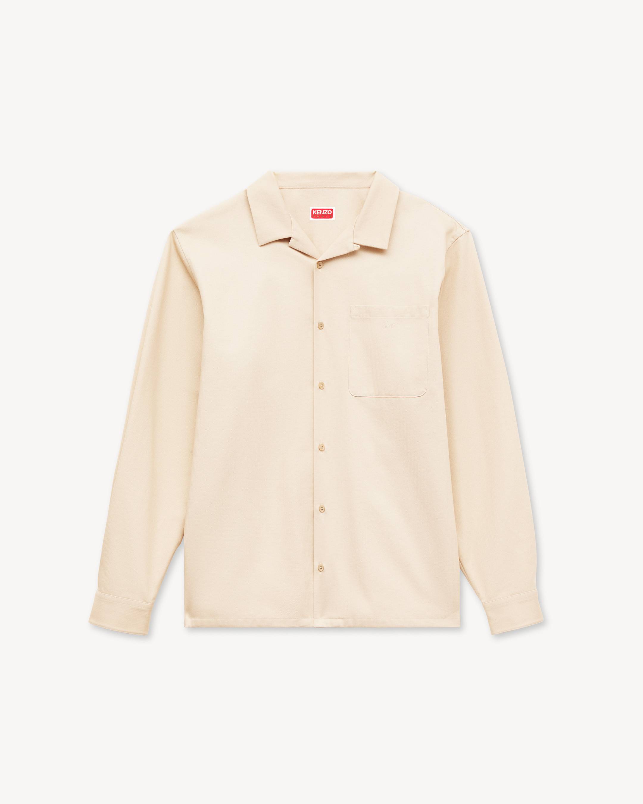 KENZO Signature' オーバーサイズ シャツ イン ヘリンボーン コットン