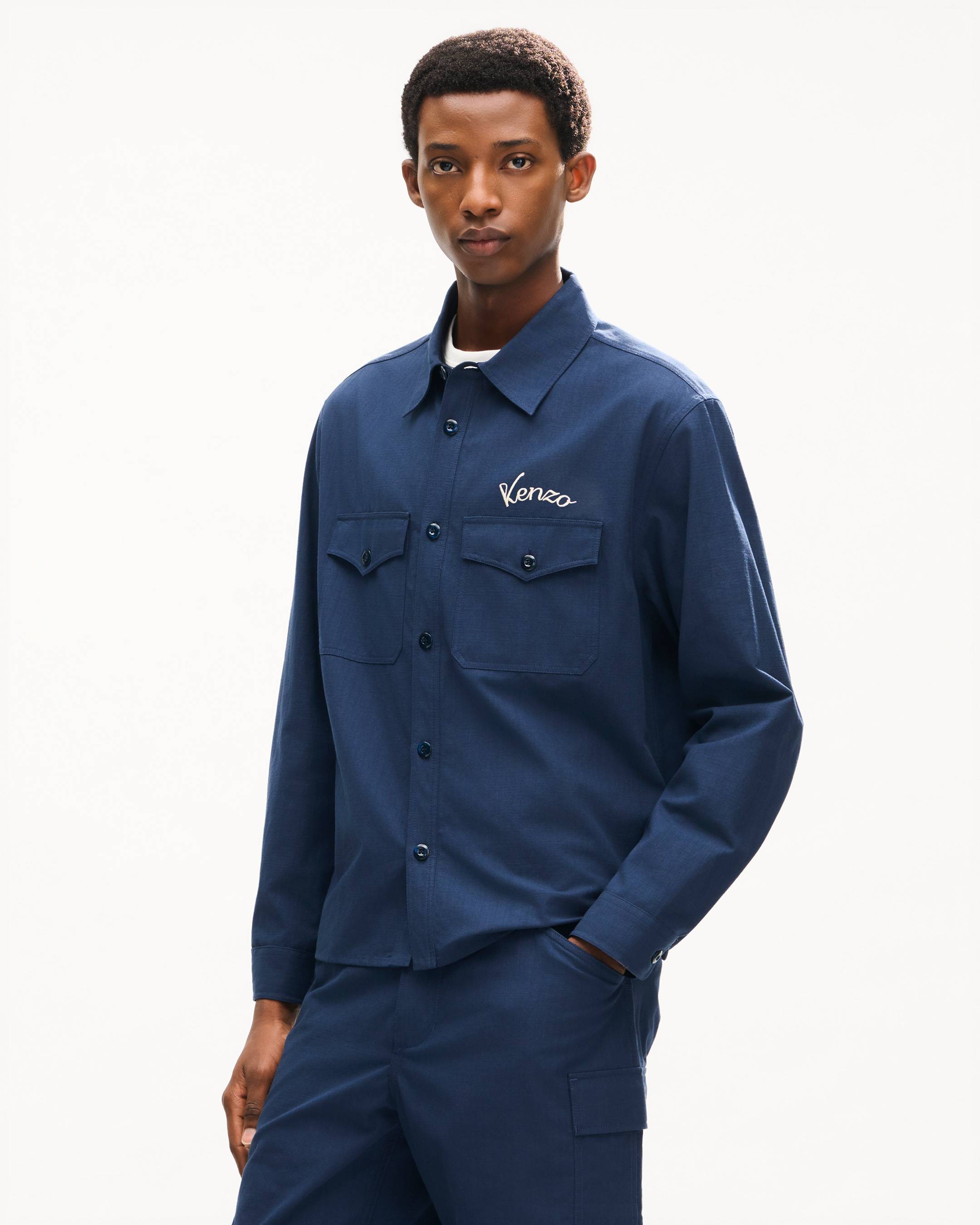 ウルブス25-26GKシャツ オーセンティックジョゼ・サー KENZO Varsity' embroidered overshirt in cotton twill | Men's | KENZO