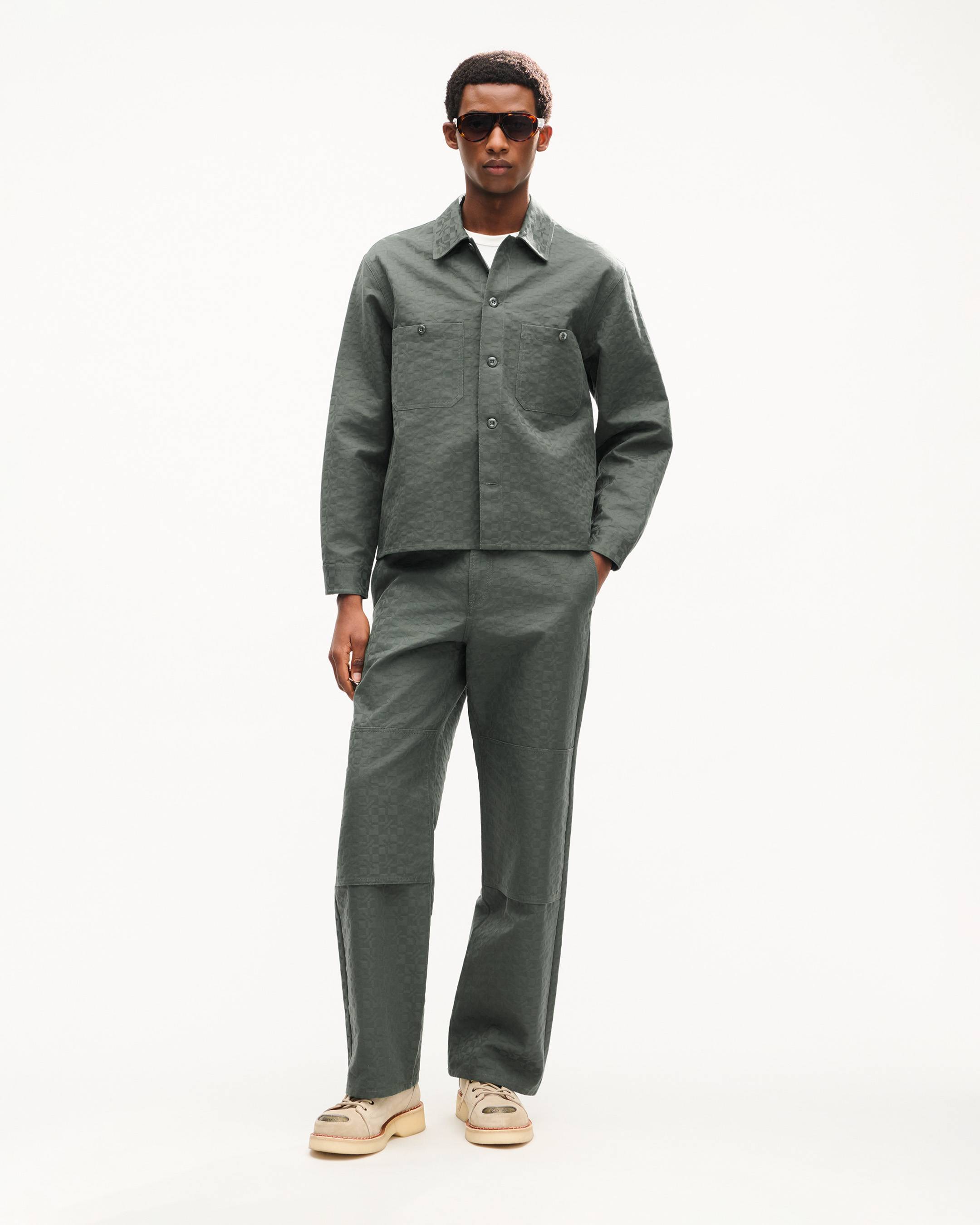 'Kenzogram' workwear overshirt in jacquard cotton