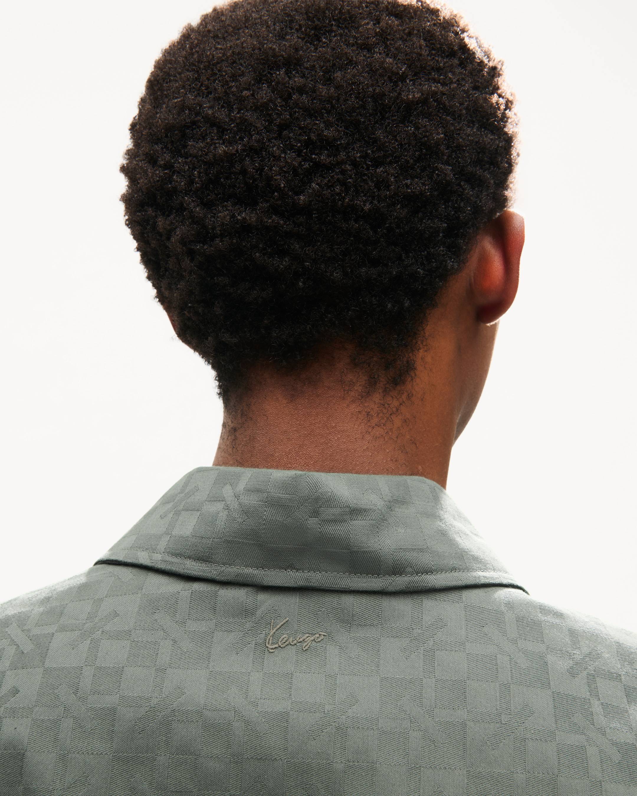 'Kenzogram' workwear overshirt in jacquard cotton