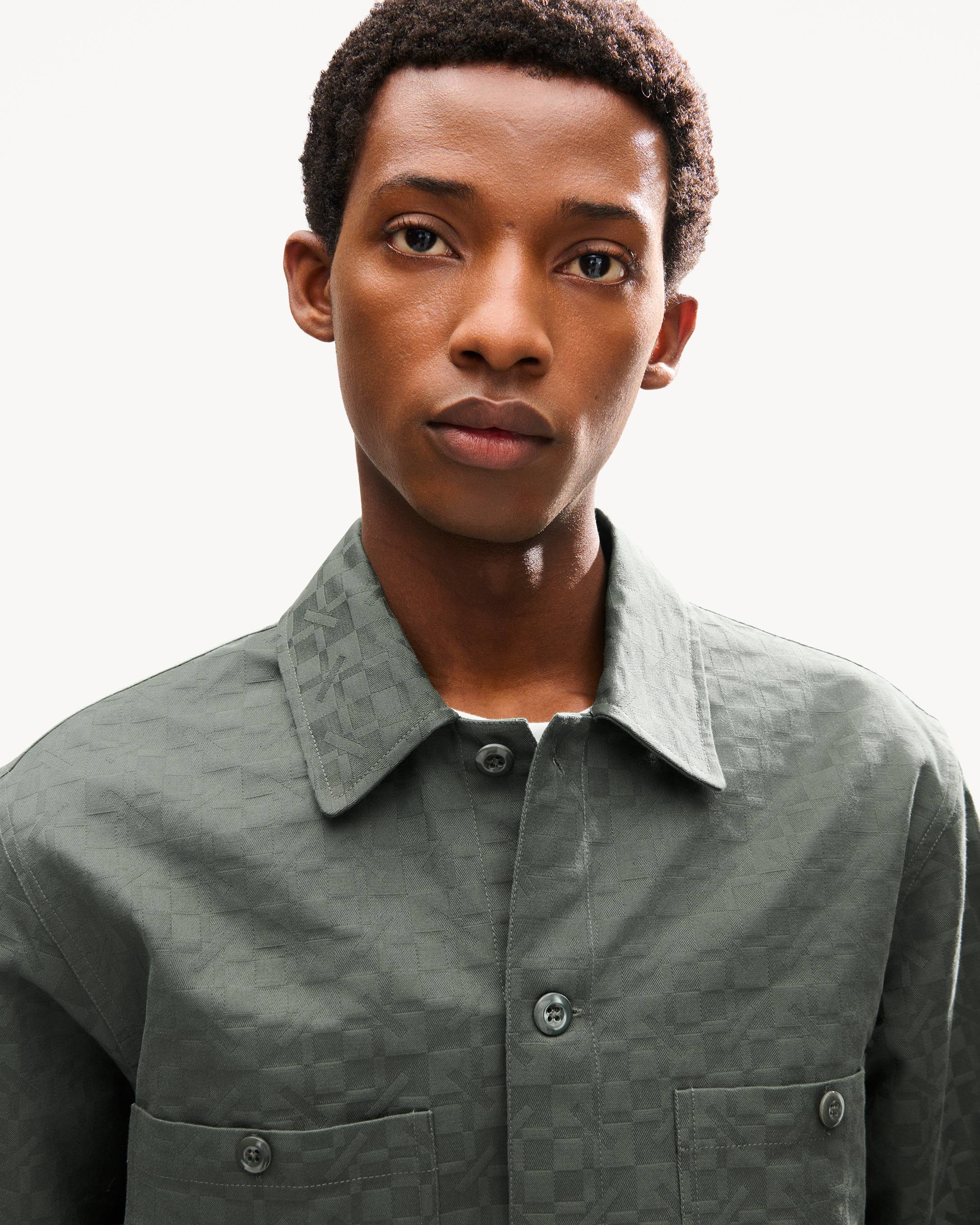 'Kenzogram' workwear overshirt in jacquard cotton