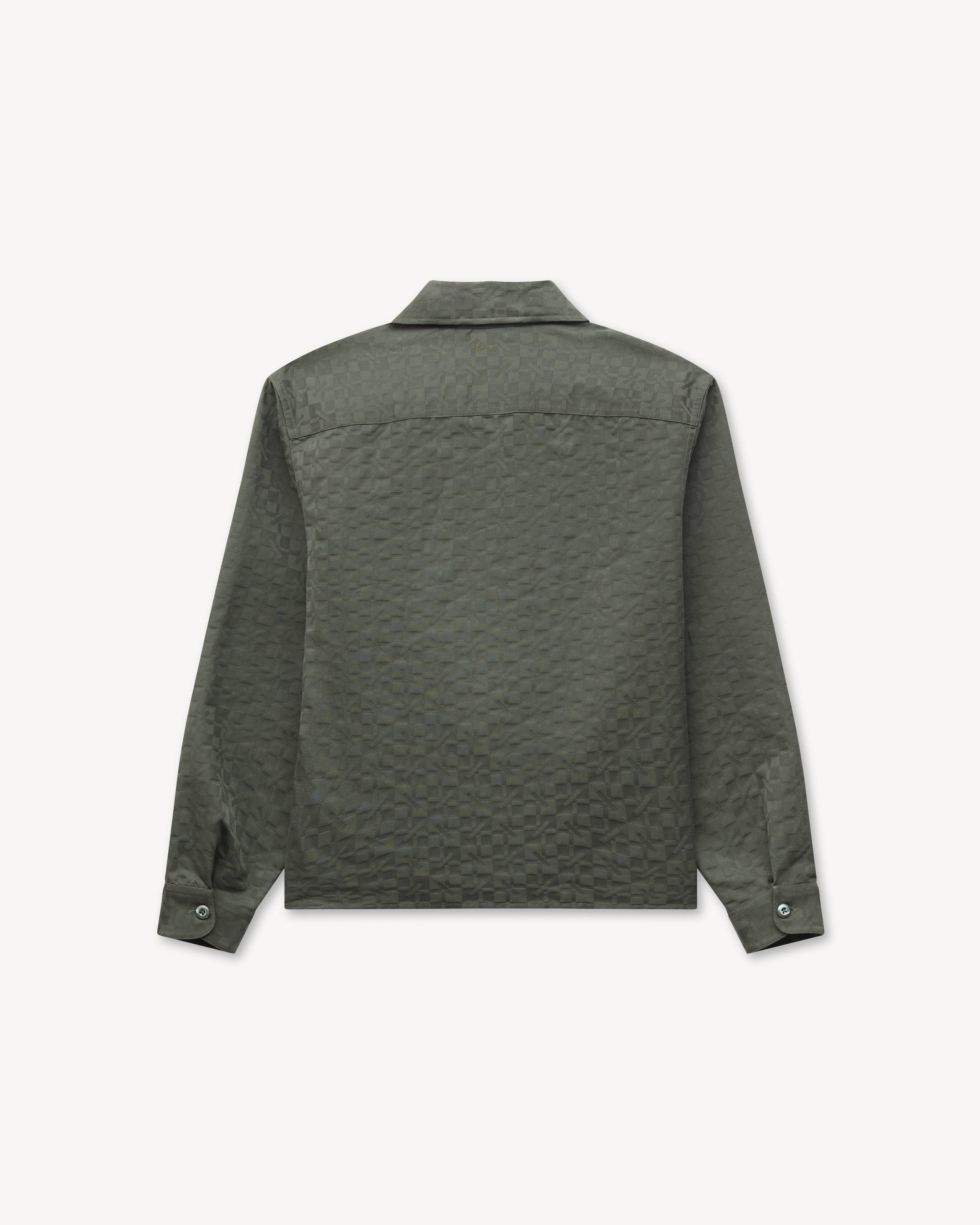'Kenzogram' workwear overshirt in jacquard cotton