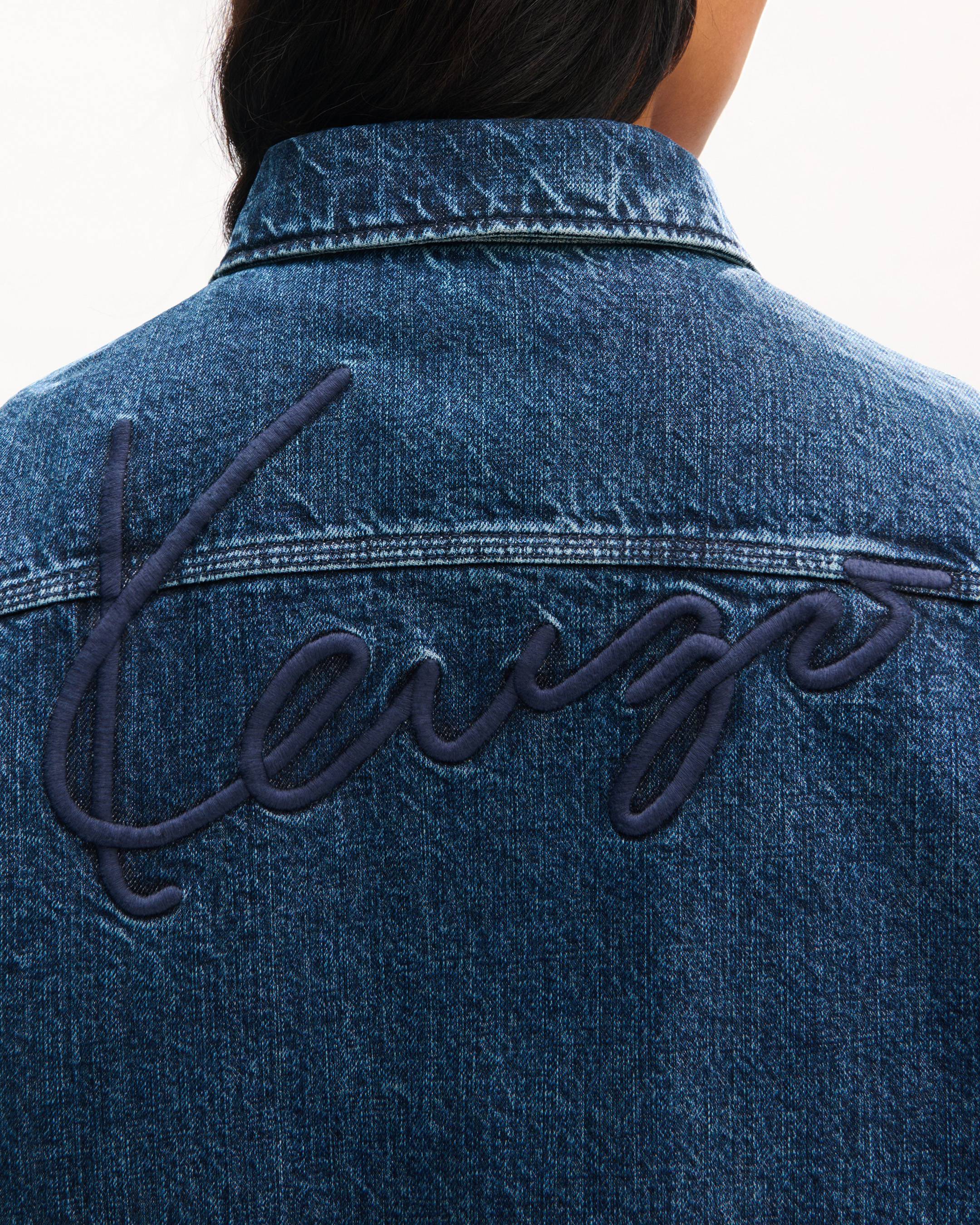 Unisex-&bdquo;KENZO Signature&ldquo;-Utility-Jacke aus japanischem Denim