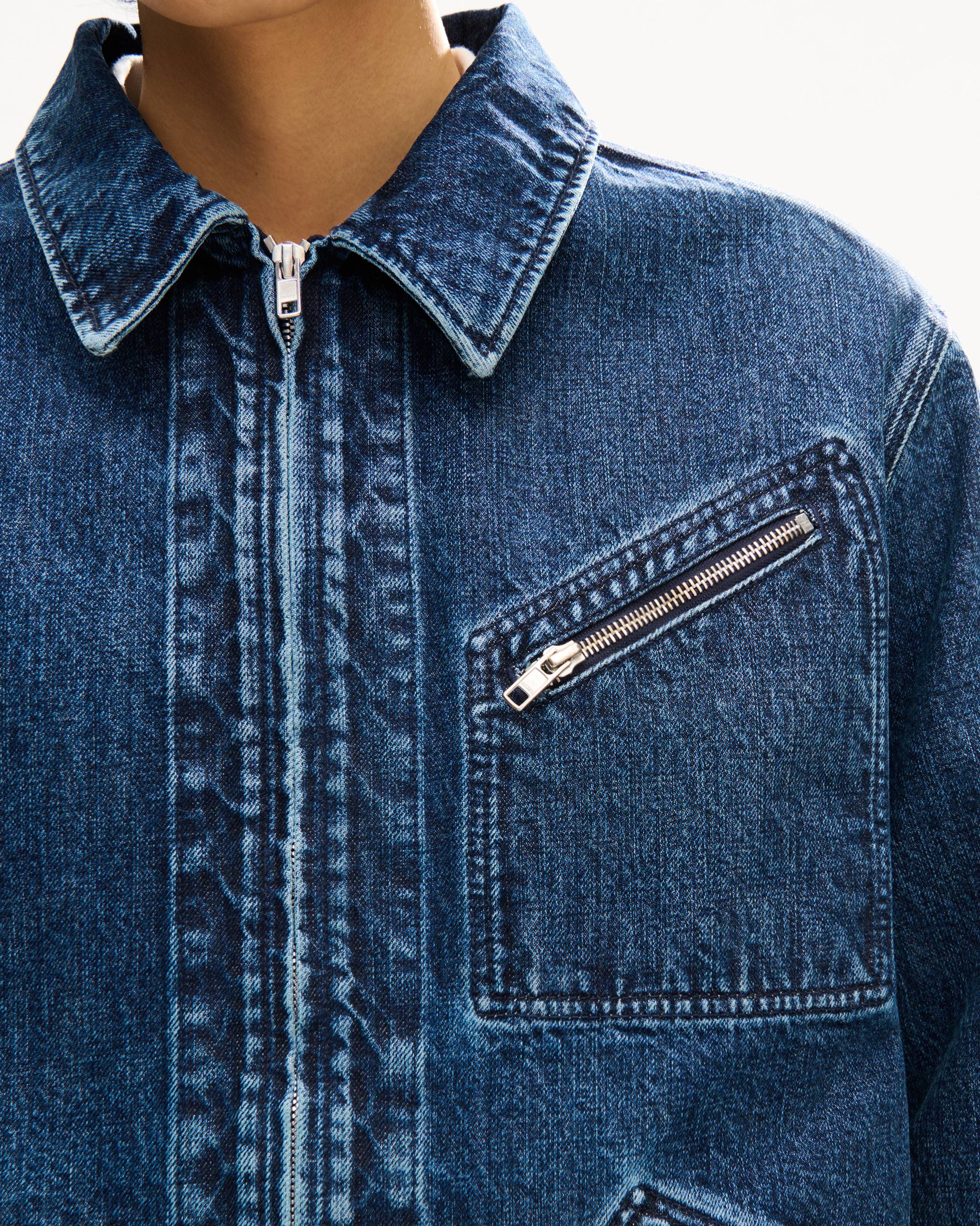 Unisex-&bdquo;KENZO Signature&ldquo;-Utility-Jacke aus japanischem Denim