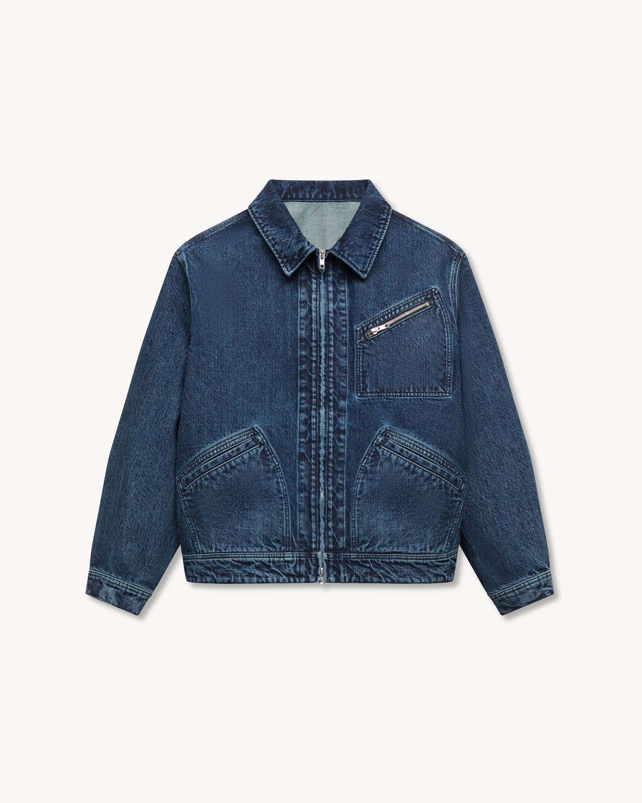 Unisex-&bdquo;KENZO Signature&ldquo;-Utility-Jacke aus japanischem Denim