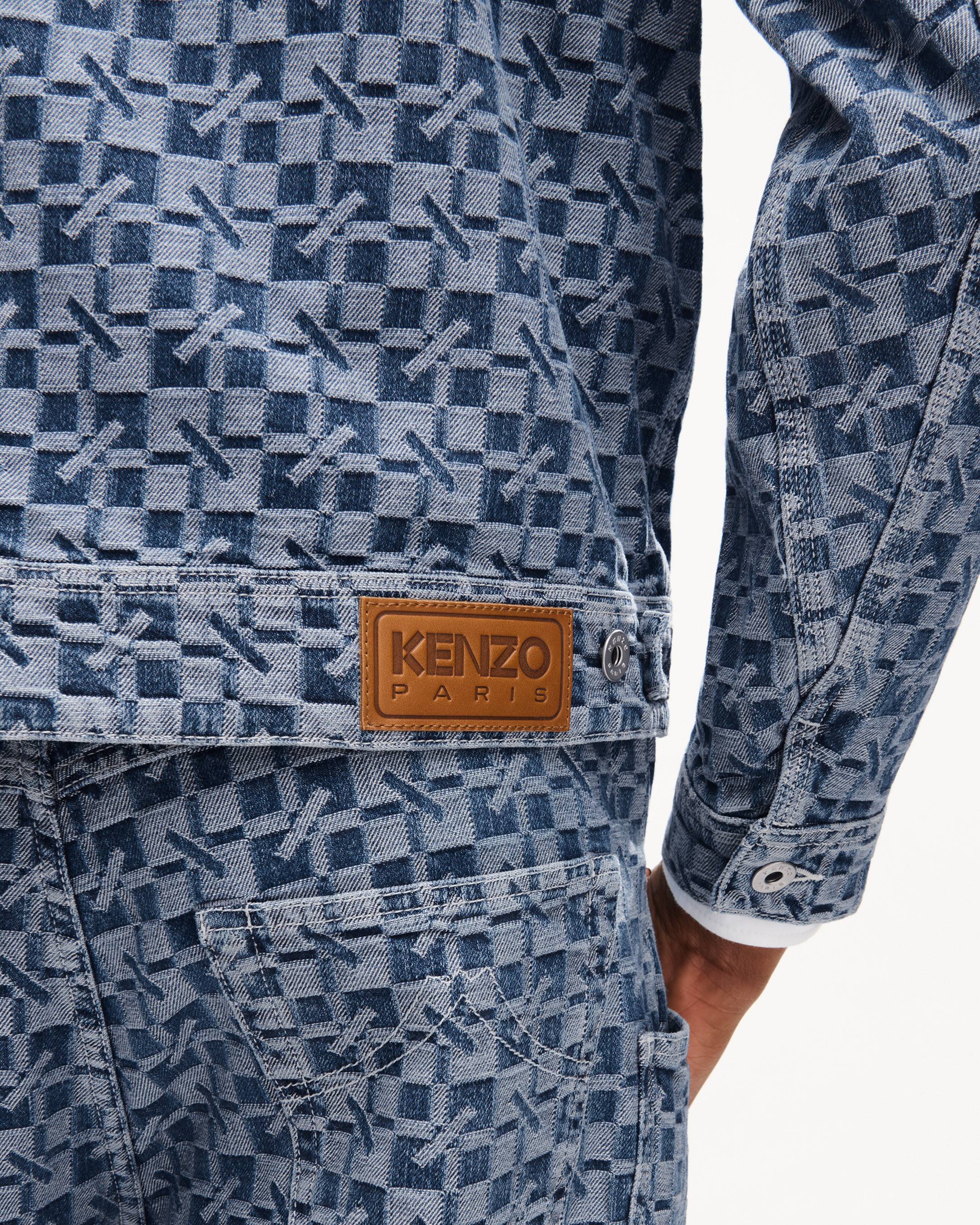 Chaqueta utilitaria de denim japon&eacute;s 'Kenzogram'