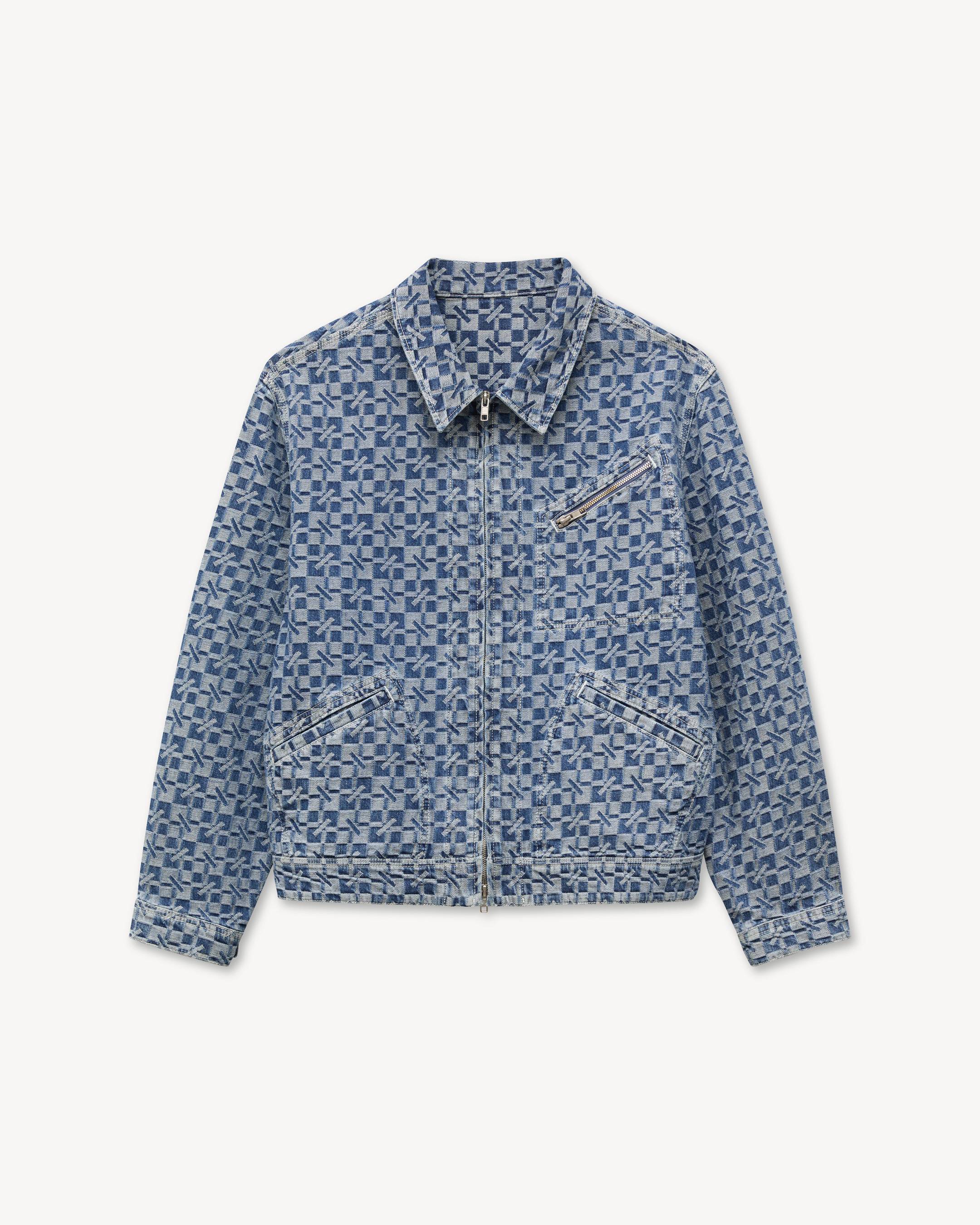 Chaqueta utilitaria de denim japon&eacute;s 'Kenzogram'