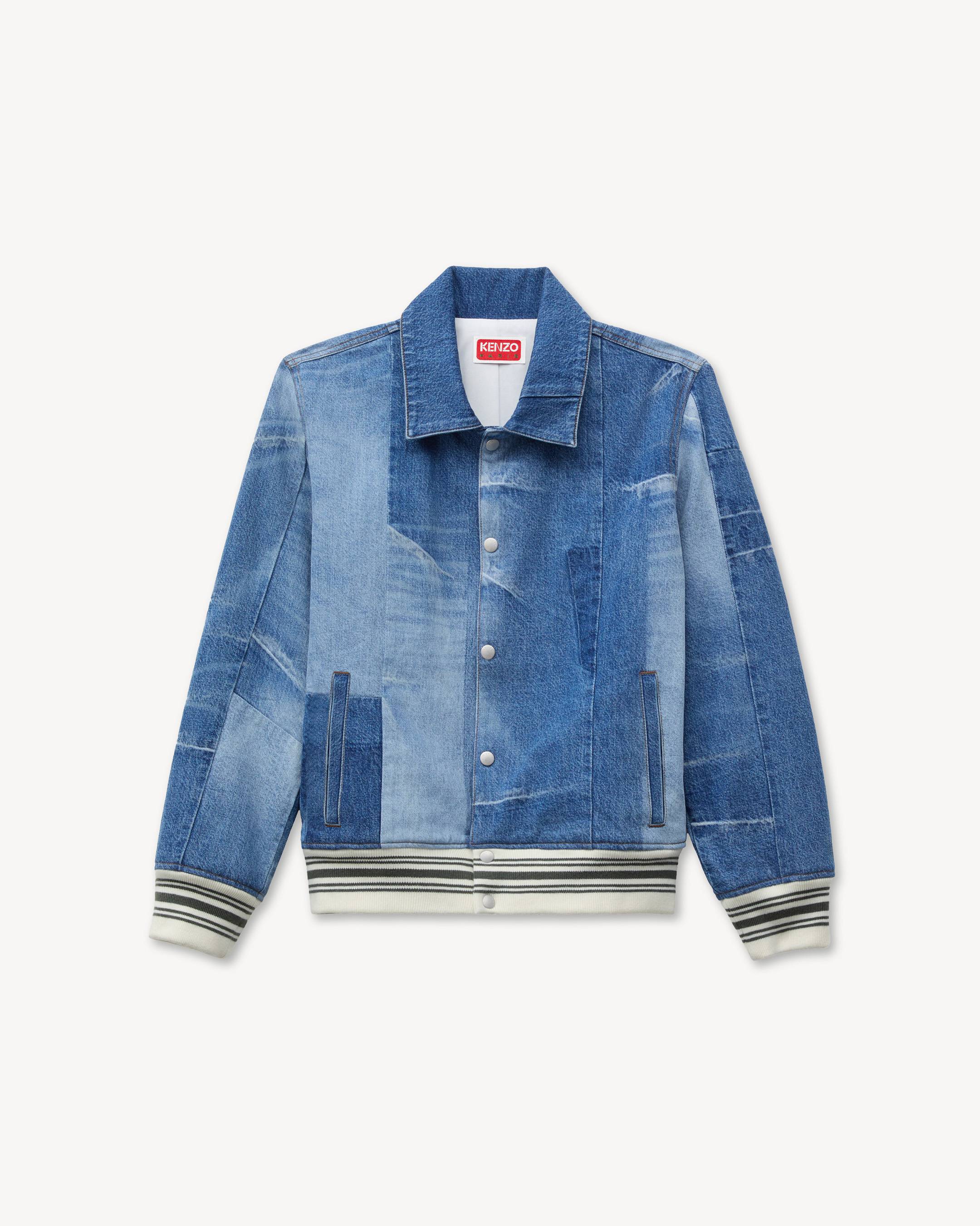 Unisex-Patchwork-Blouson aus japanischem Denim