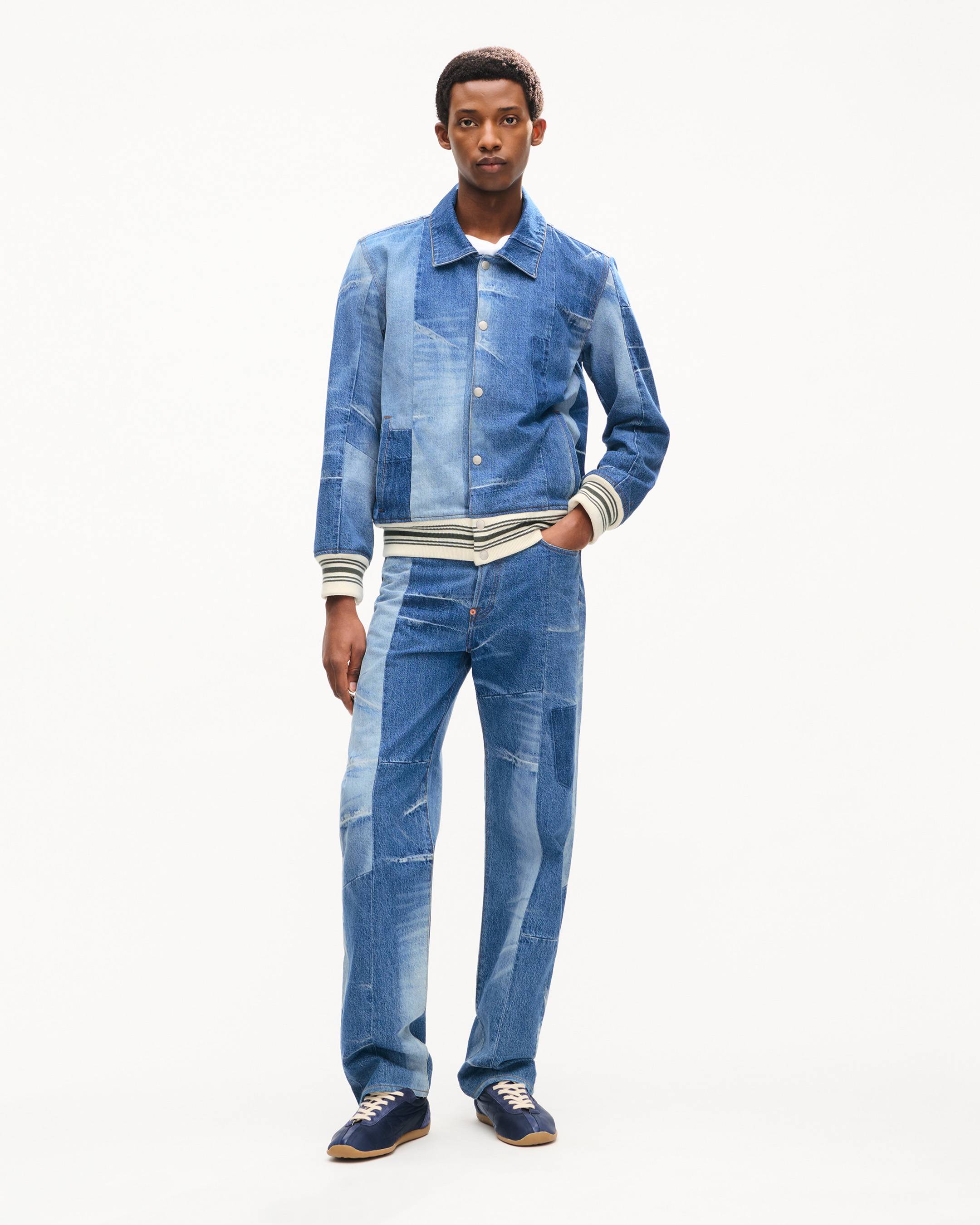 Patchwork straight fit jeans in japanese denim | Men's | KENZO