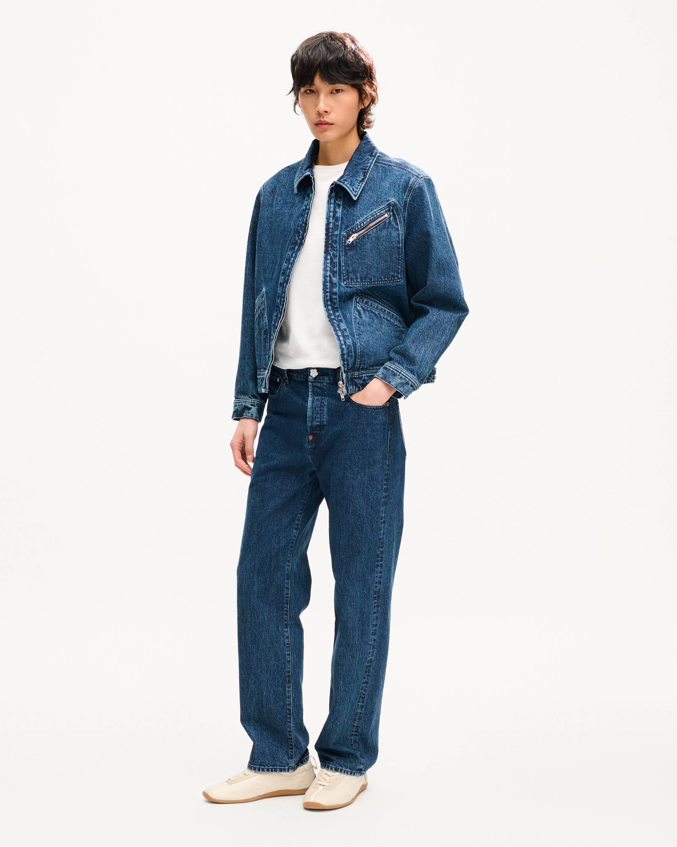 KENZO Signature' ストレート フィット ジーンズ イン ジャパニーズ