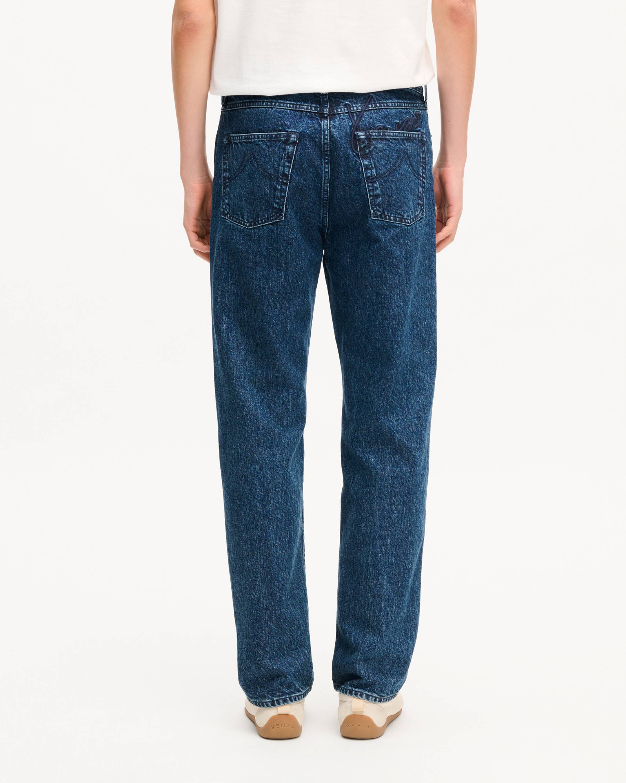 KENZO Signature' straight fit jeans in japanese denim | Men's | KENZO