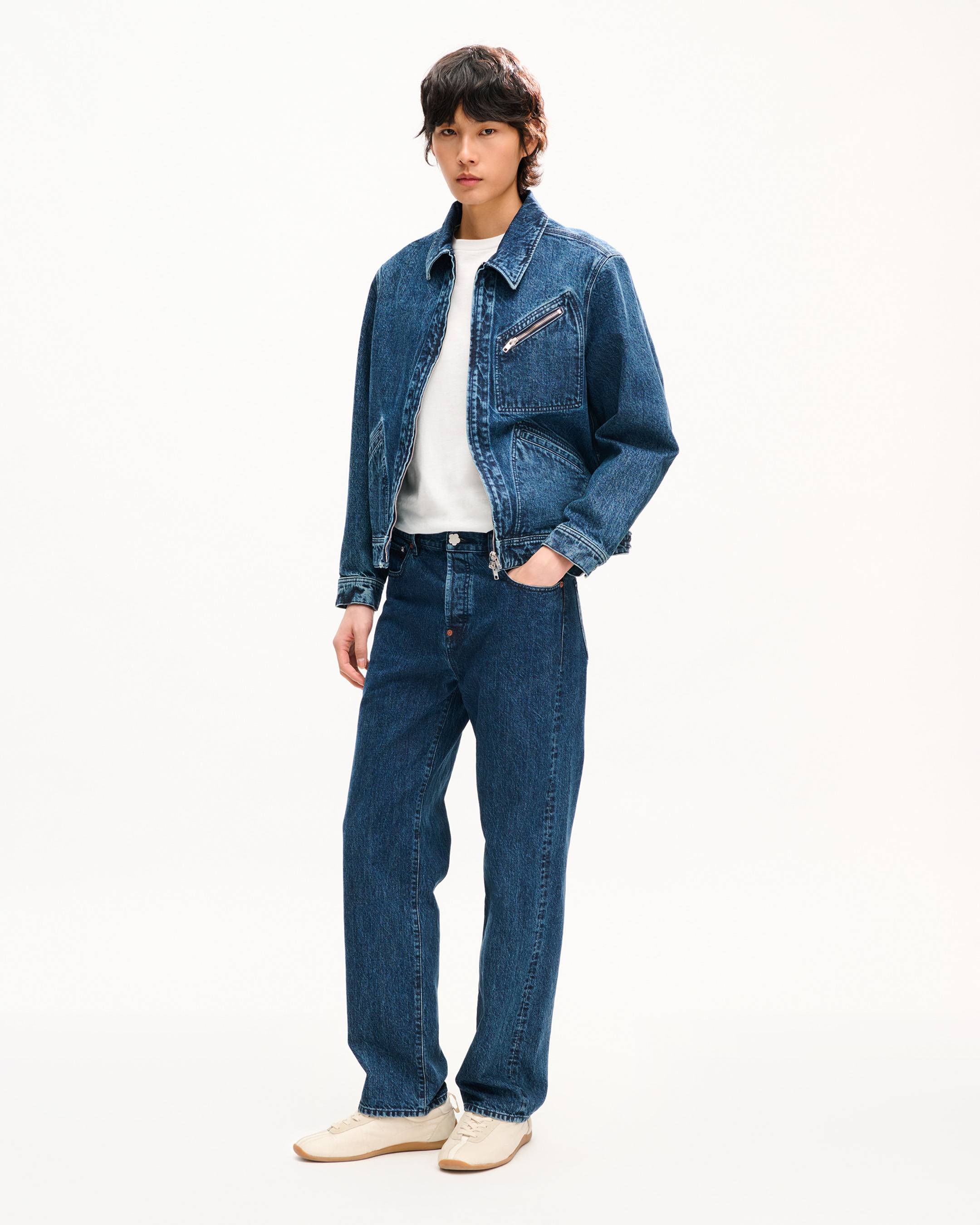 'KENZO Signature' ストレート フィット ジーンズ イン ジャパニーズ デニム