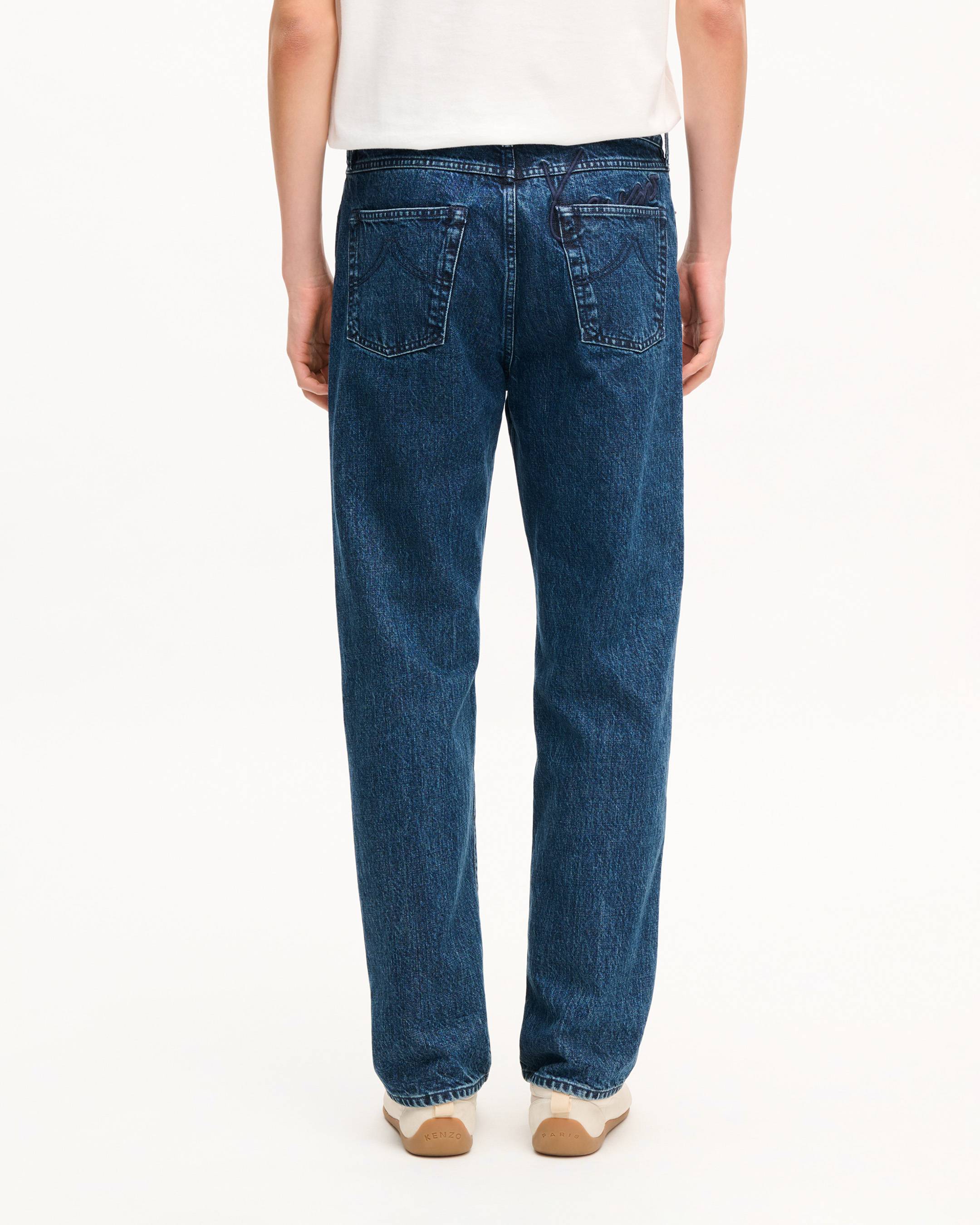 KENZO Signature' straight fit jeans in japanese denim | Men's | KENZO