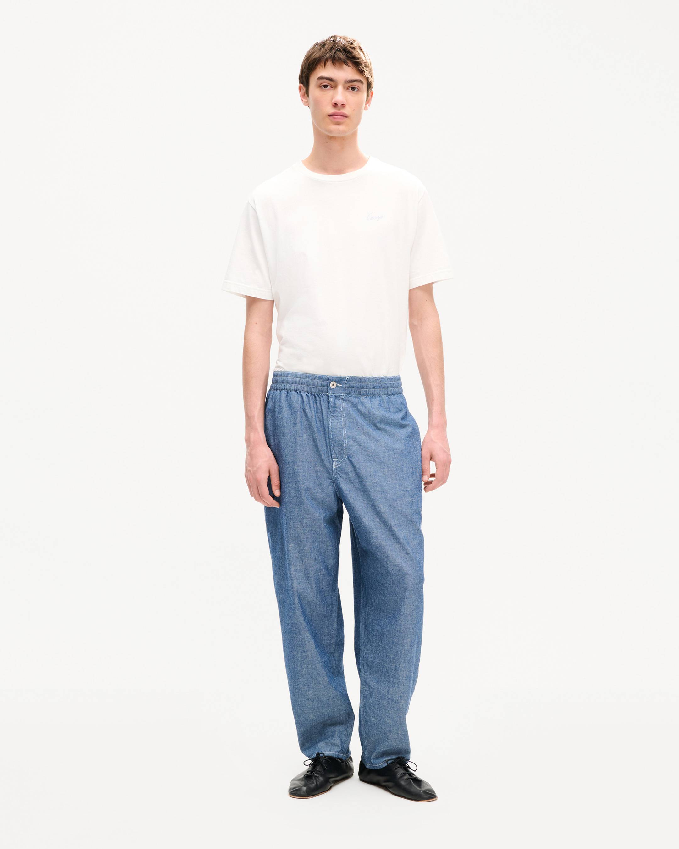 'KENZO Loves' jogpants in rinse chambray
