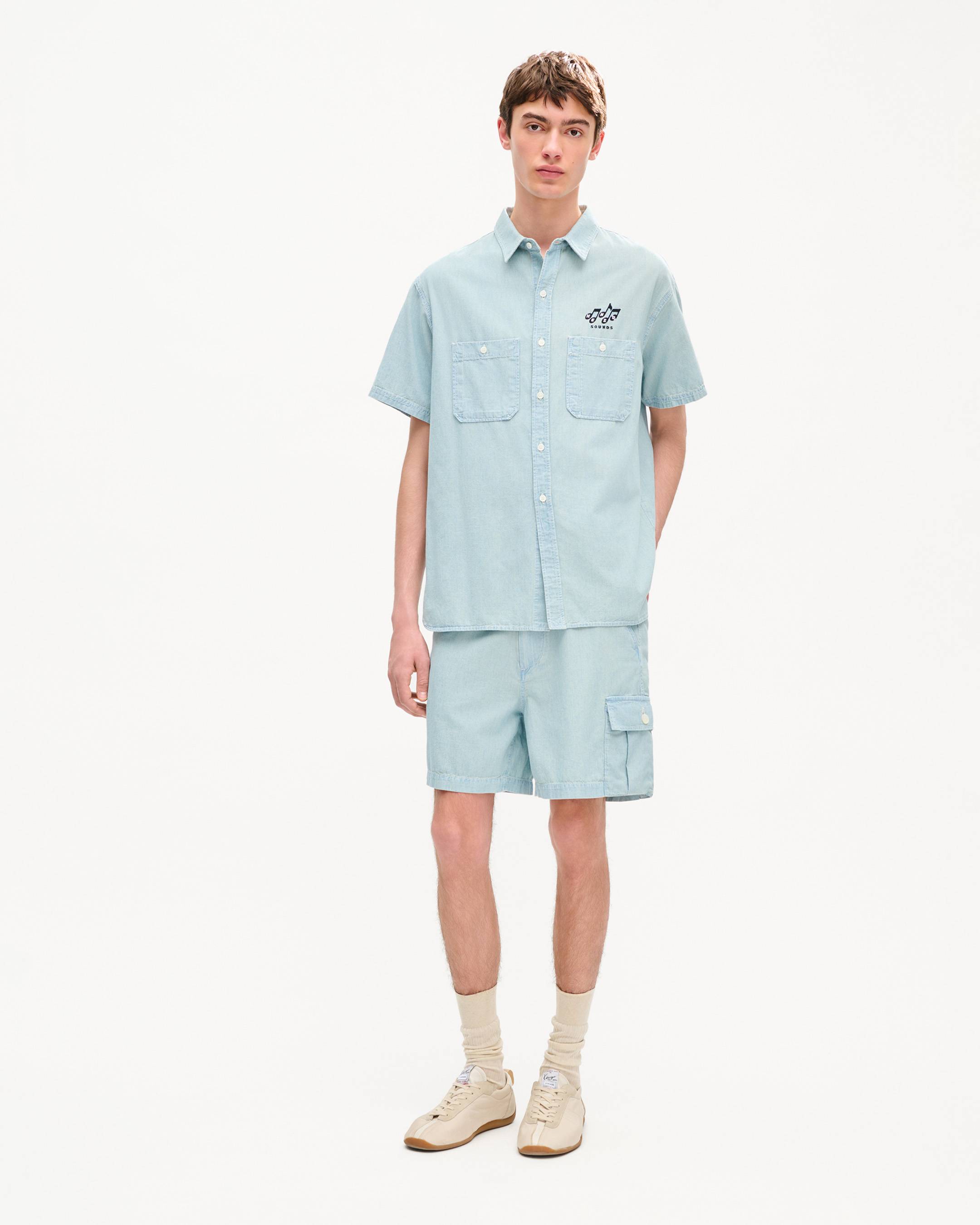 KENZO Sounds' cargo shorts in japanese denim | Men's | KENZO