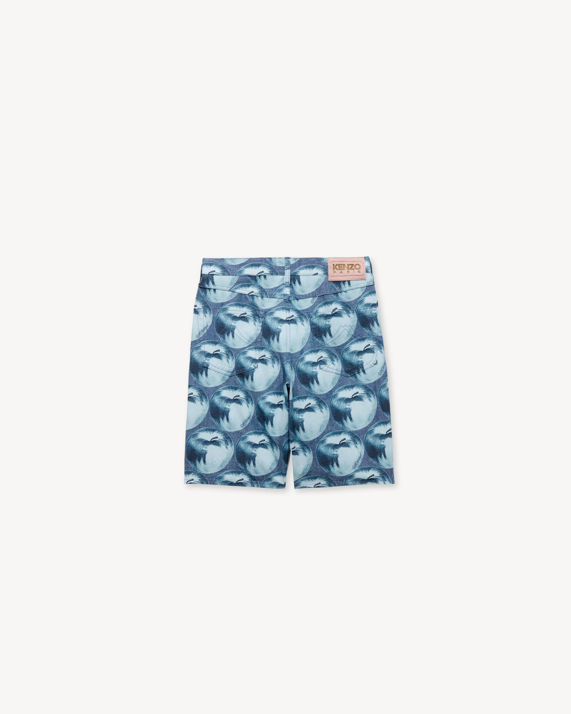 'KENZO Apple Pop' straight shorts in japanese denim
