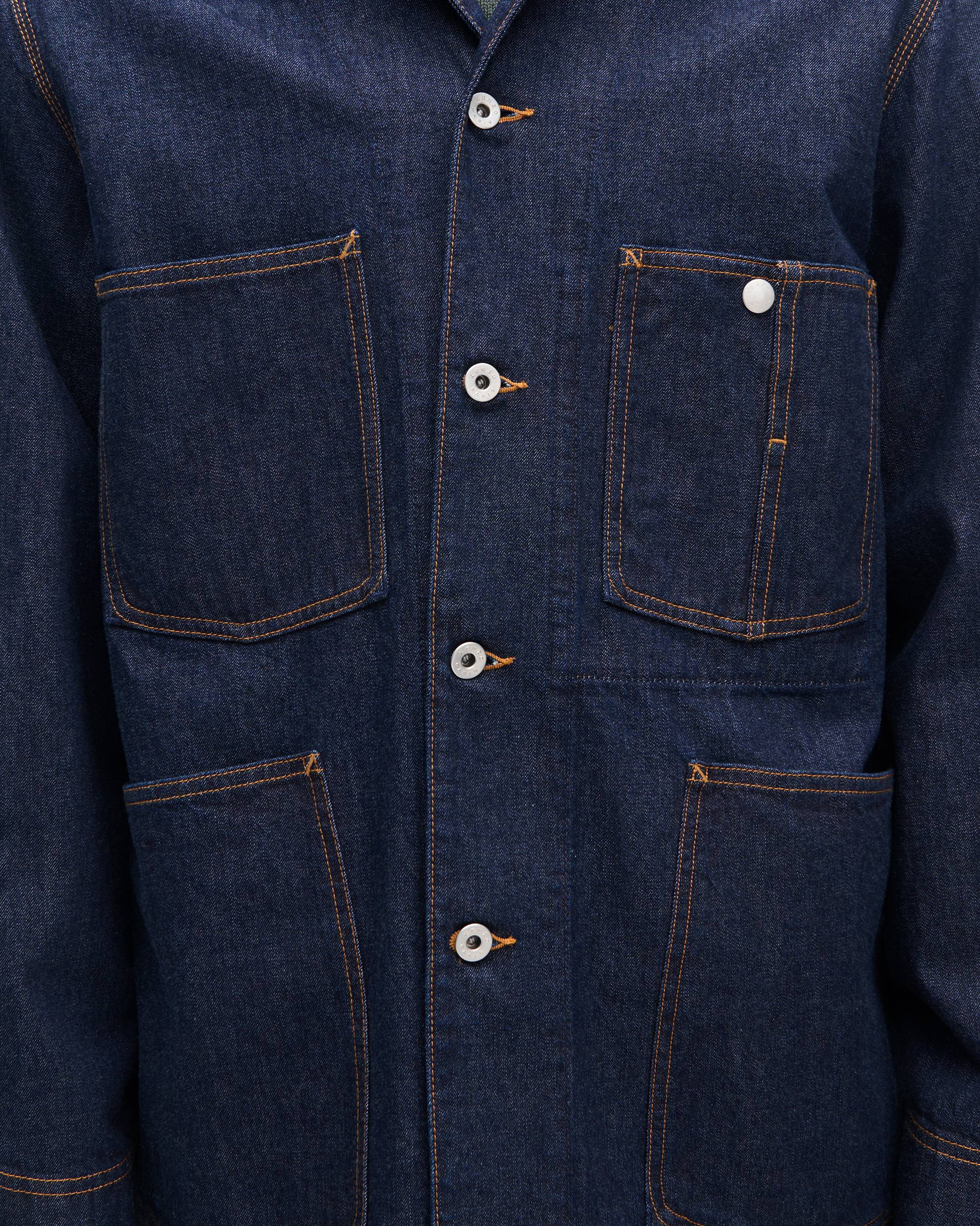 'KENZO Varsity' embroidered chore jacket in japanese denim