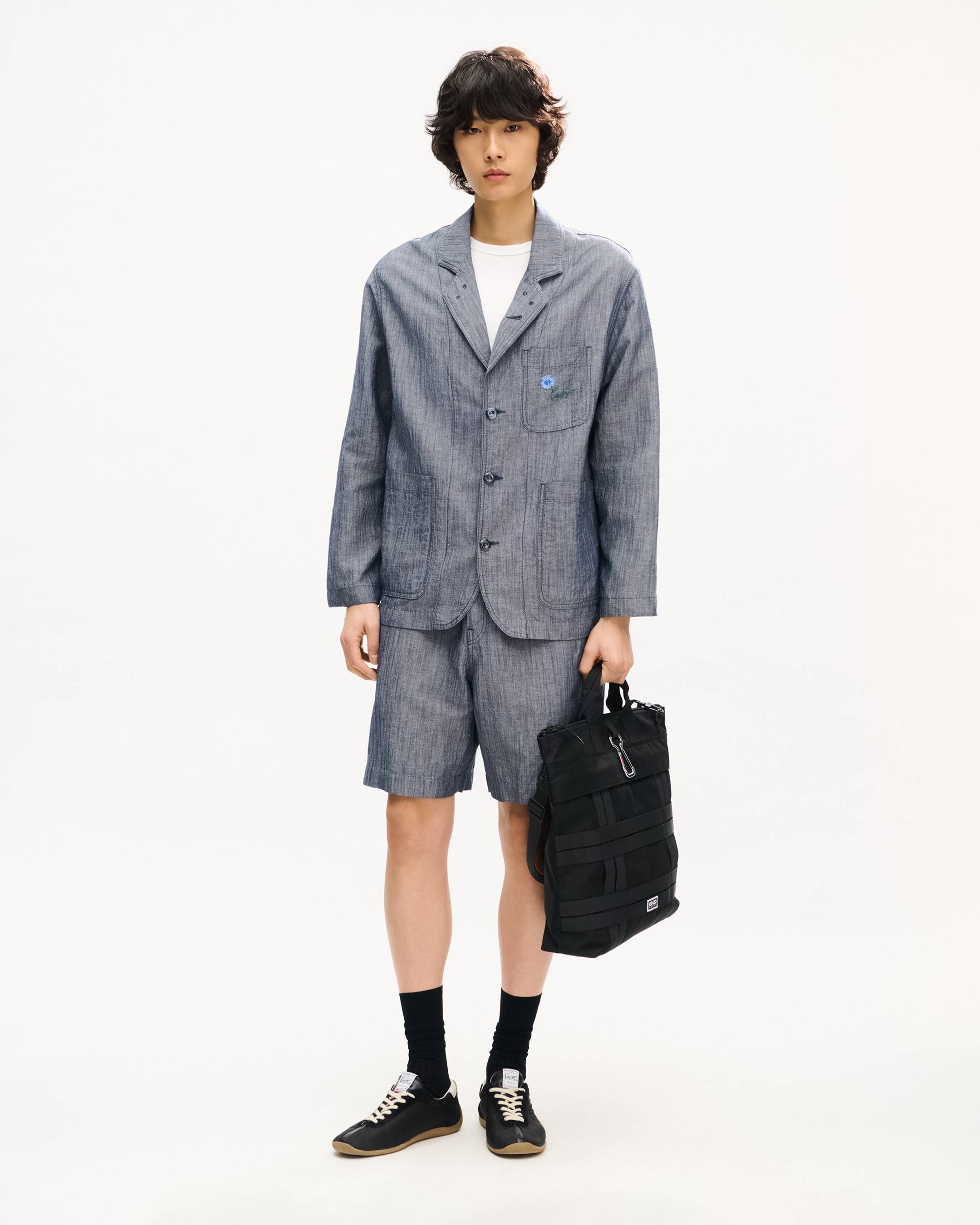 KENZO Tulip' light workwear jacket in cotton linen | Men's | KENZO